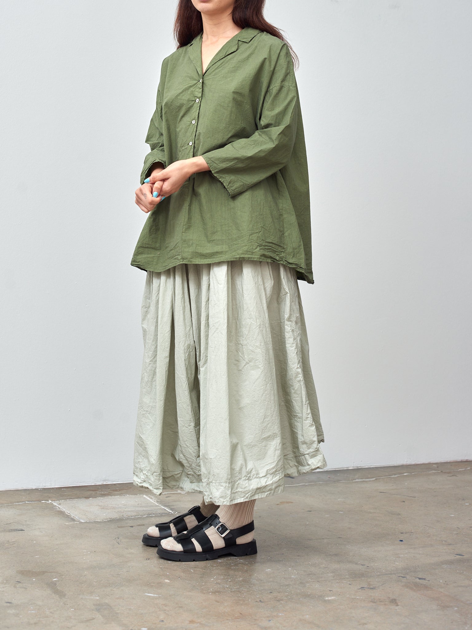 Namu Shop - Album di Famiglia Loose Shirt TC - Green Lawn