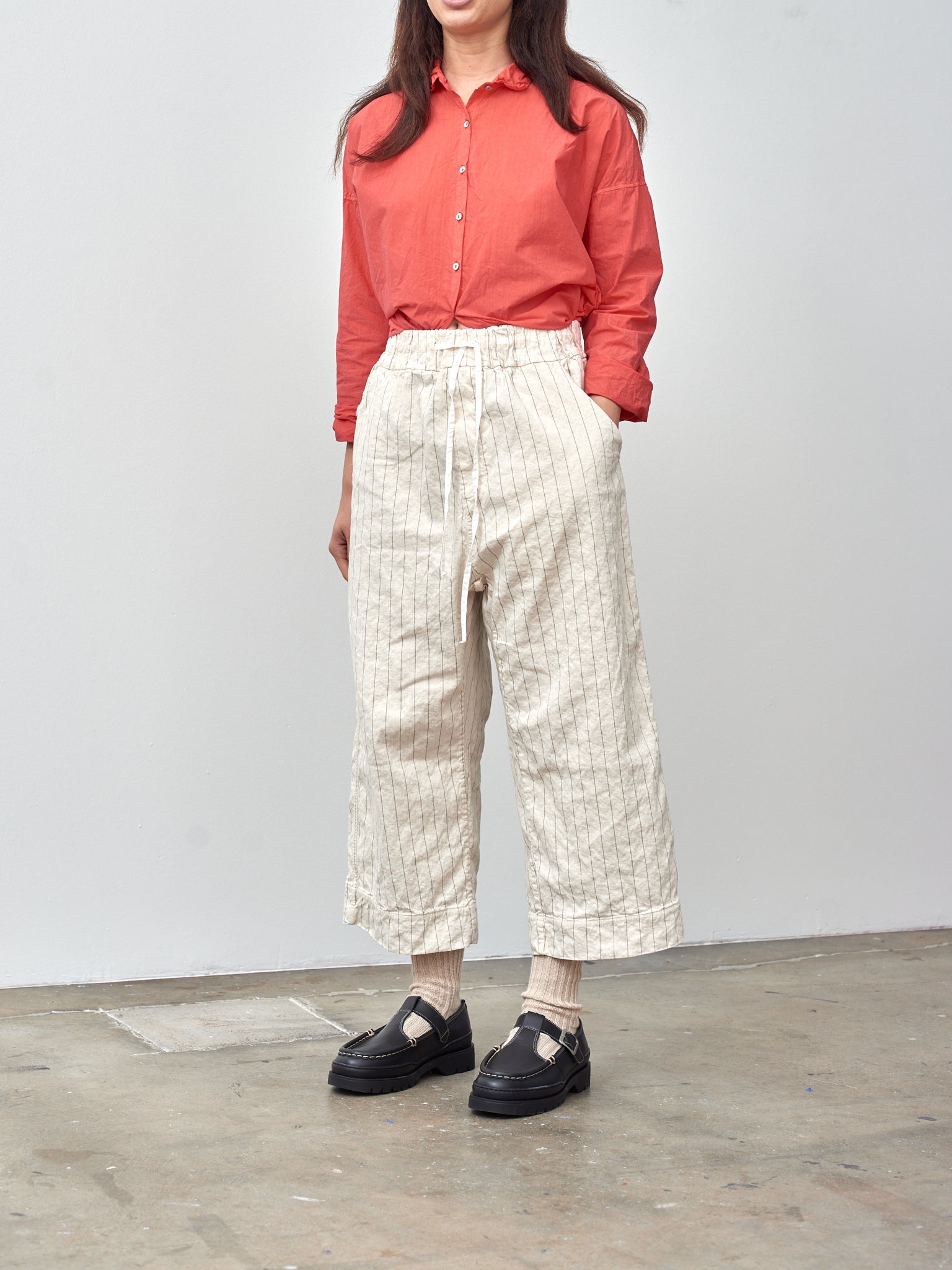 Namu Shop - Album di Famiglia Pinstripe W&S Trousers - Natural