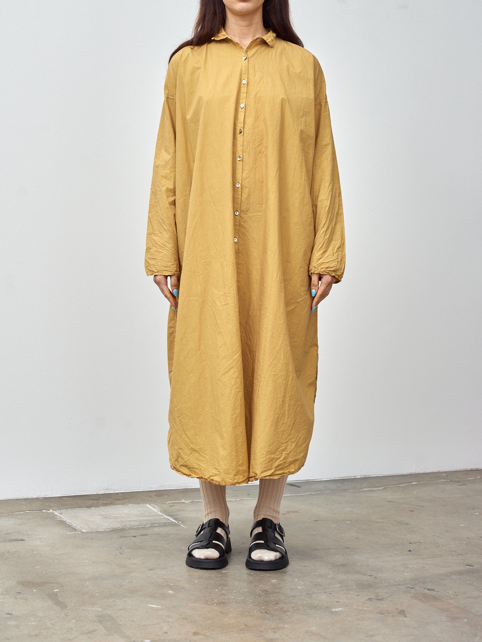 Namu Shop - Album di Famiglia Long Shirt Dress TC - Sun Yellow