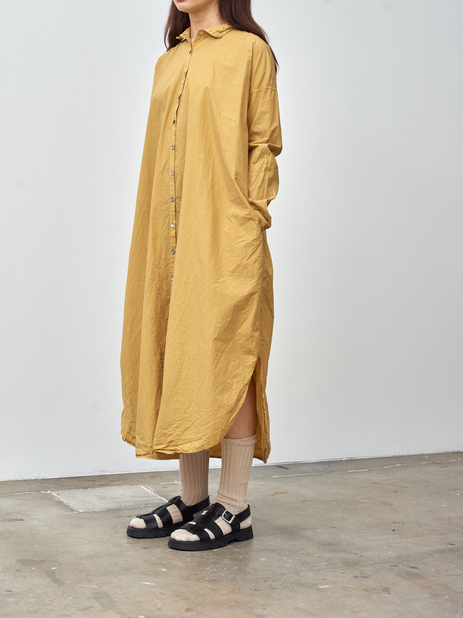 Namu Shop - Album di Famiglia Long Shirt Dress TC - Sun Yellow