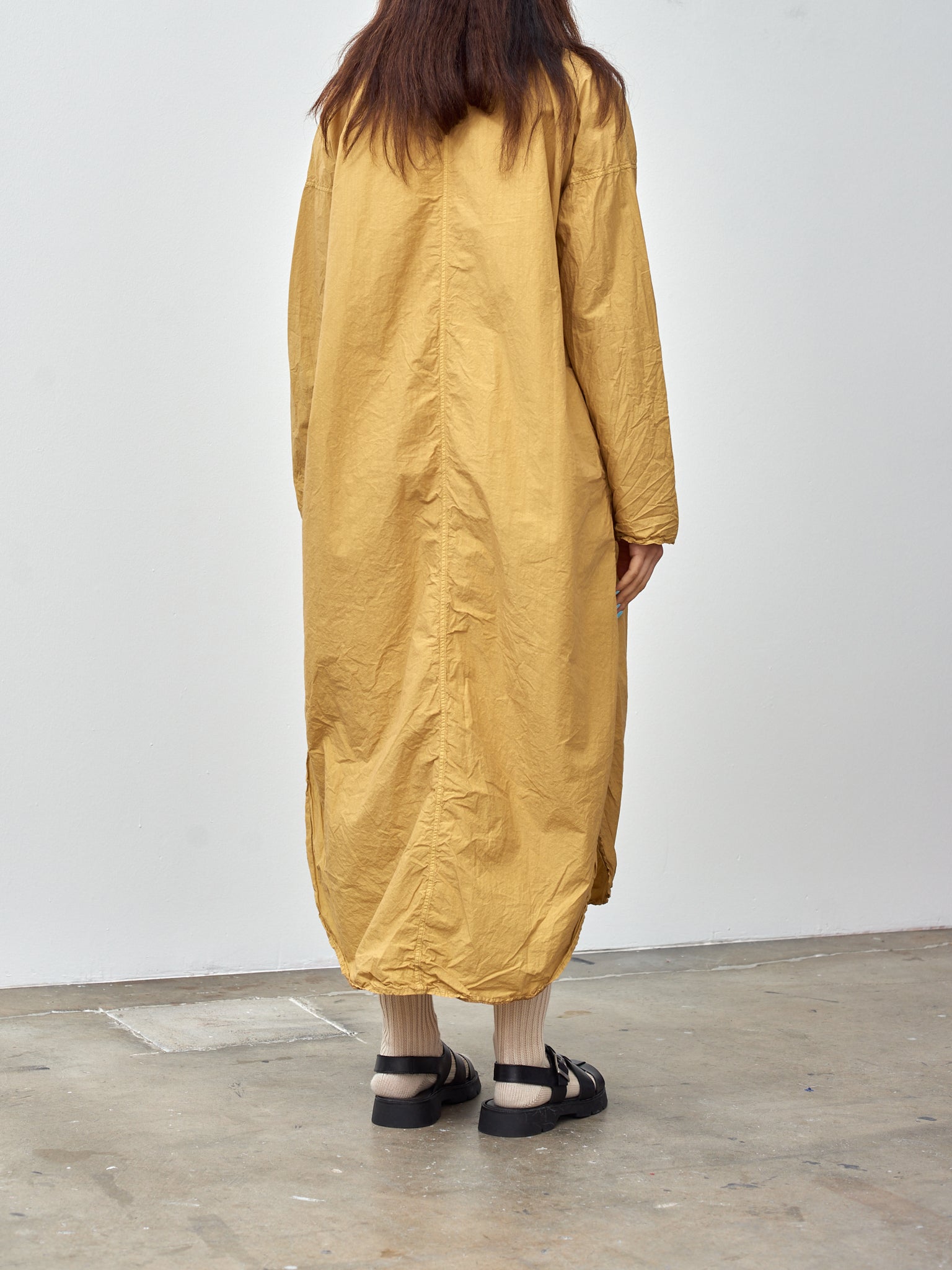 long yellow t shirt dress Ruched Cotton T-Shirt Dress
