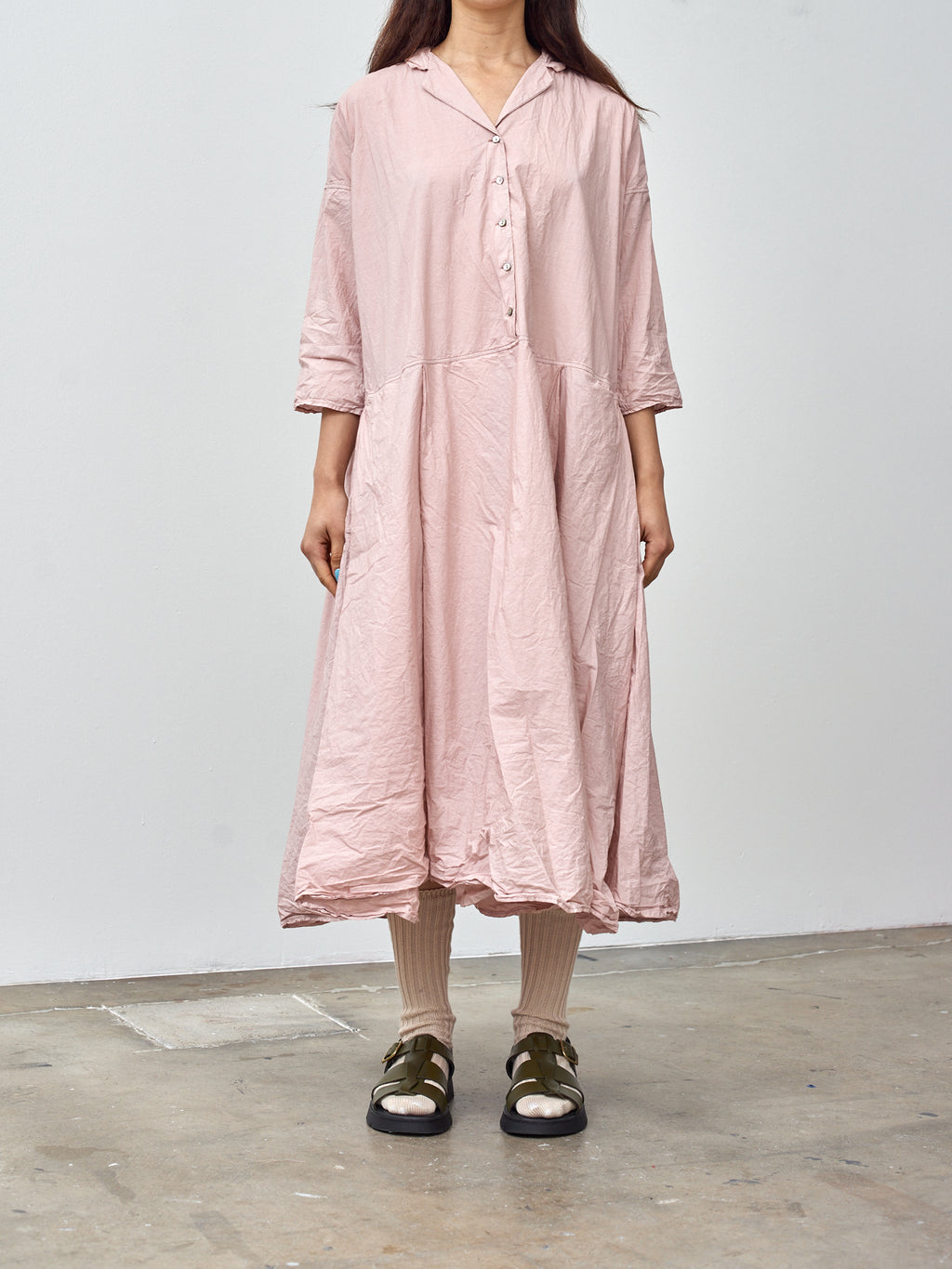 Namu Shop - Album di Famiglia Tailored Collar Dress TC - Petal Pink