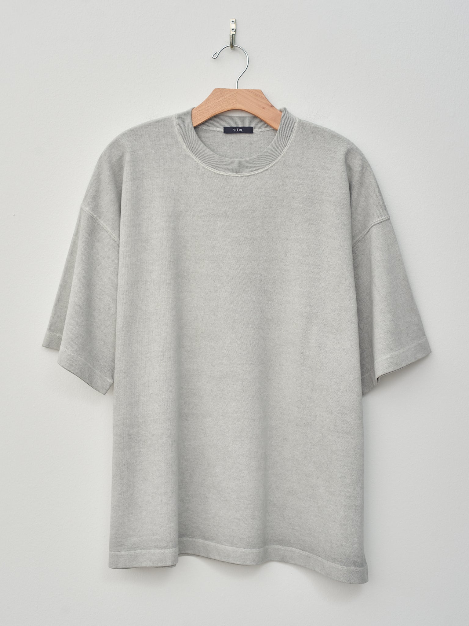 Namu Shop - Yleve Pigment Dye Open End Cotton T - Light Gray