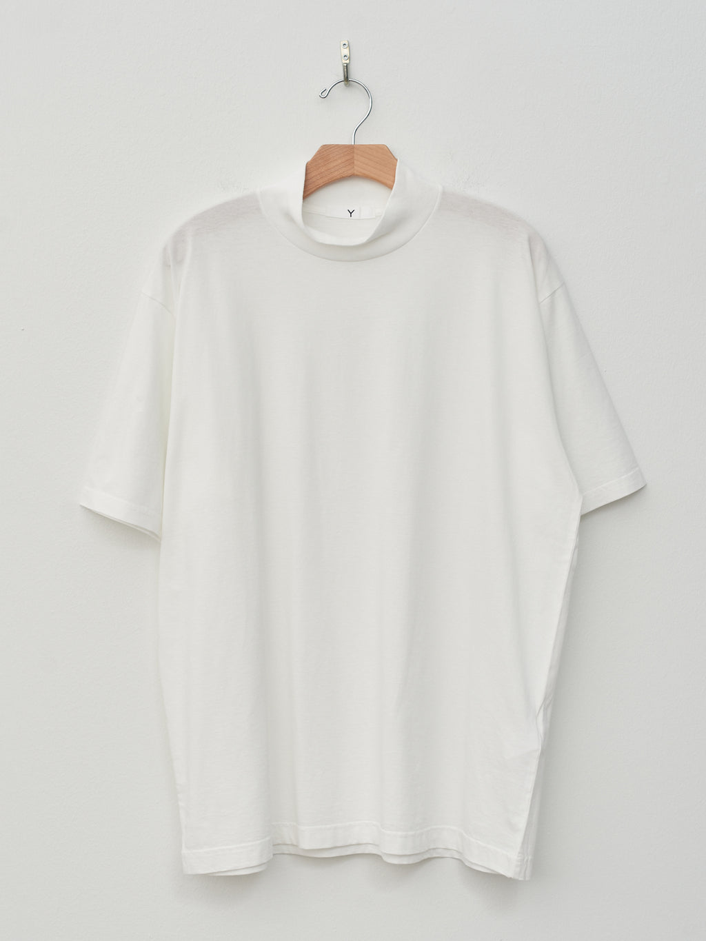 Namu Shop - Y Organic Cotton Jersey Mock Neck S/S Tee - White