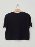 Namu Shop - Sara Lanzi Knitted Light Cotton T-Shirt - Black