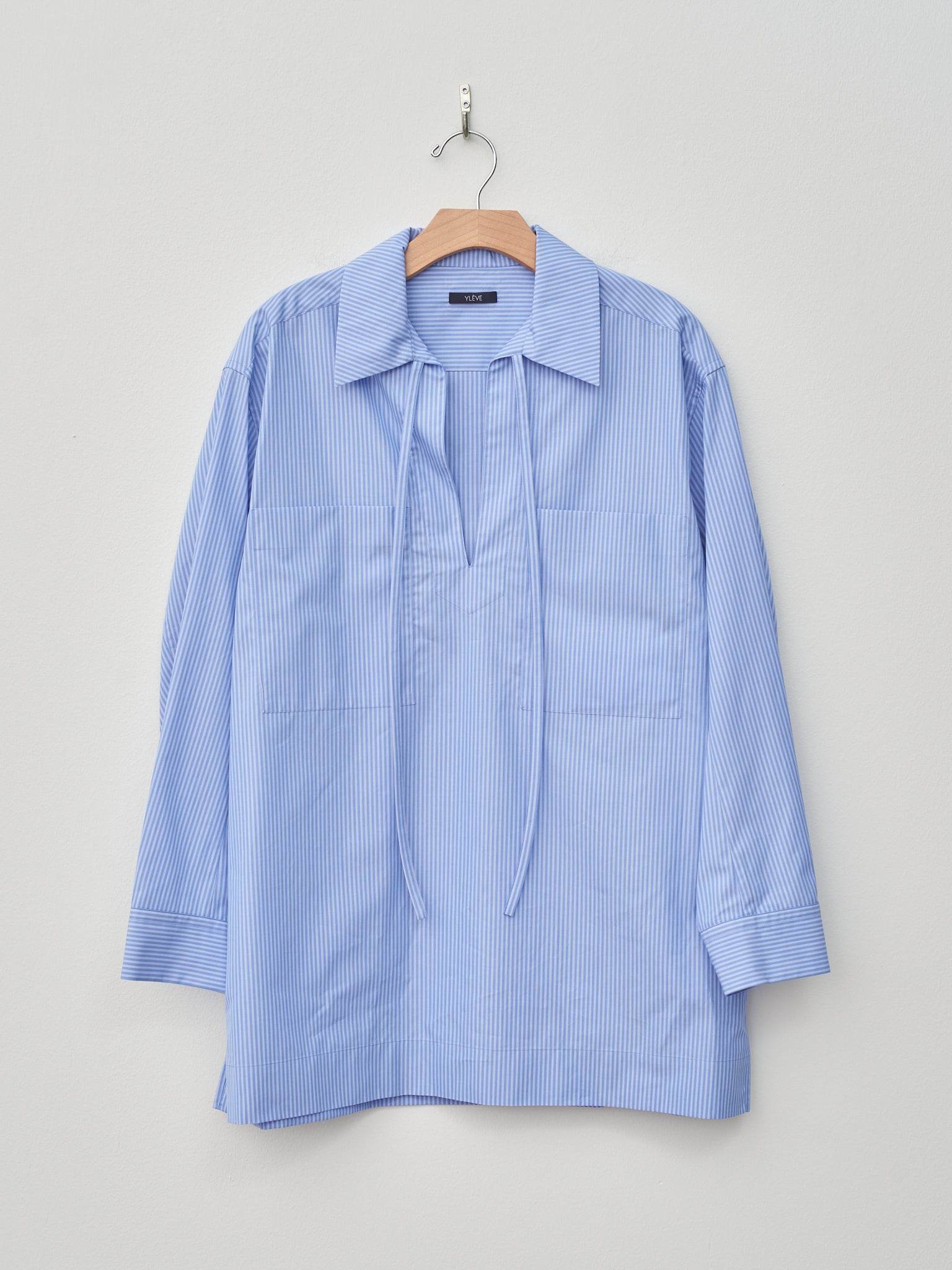 Namu Shop - Yleve Cotton Typewriter P/O Tunic Shirt - Stripe