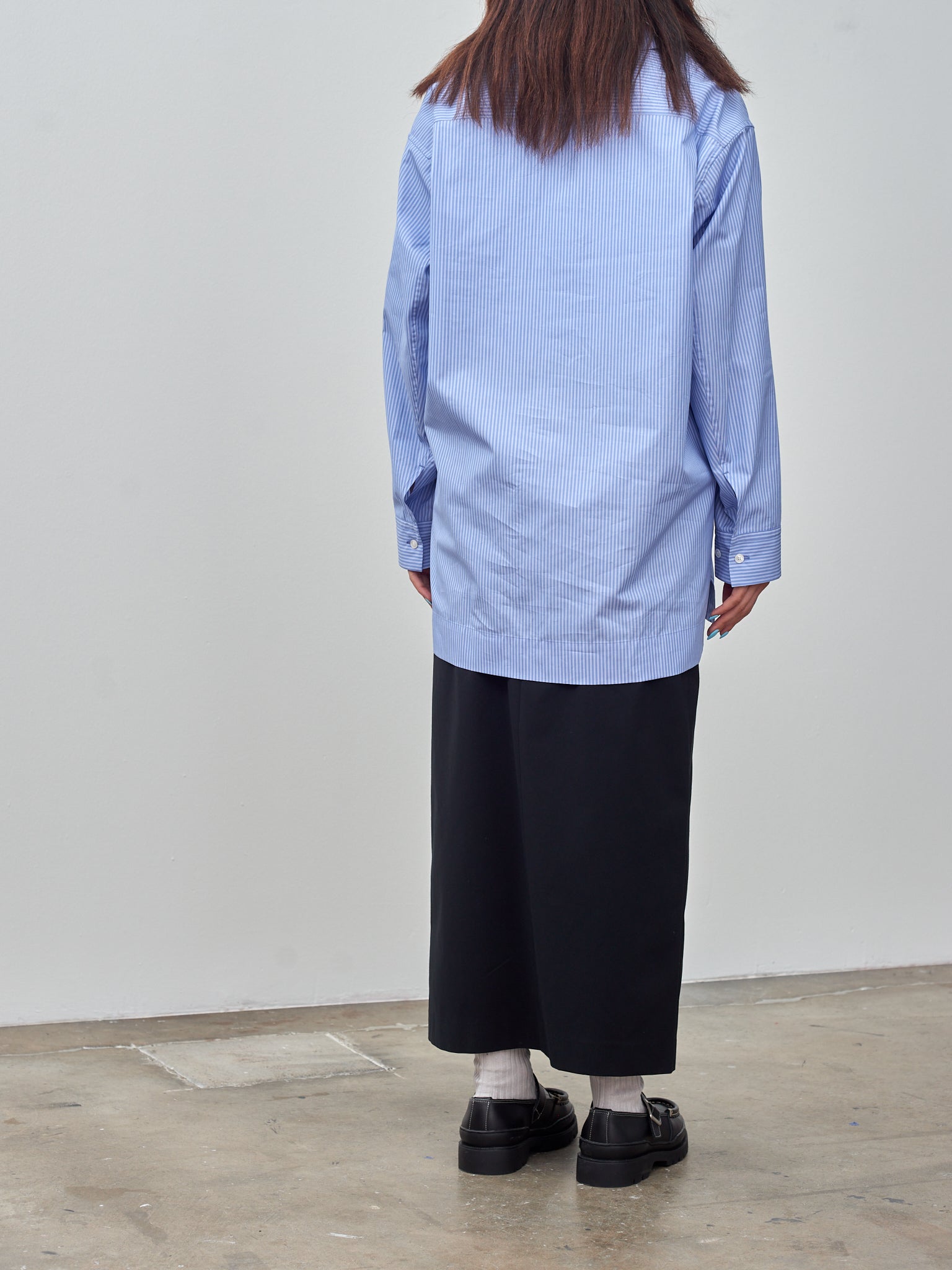 Namu Shop - Yleve Cotton Typewriter P/O Tunic Shirt - Stripe