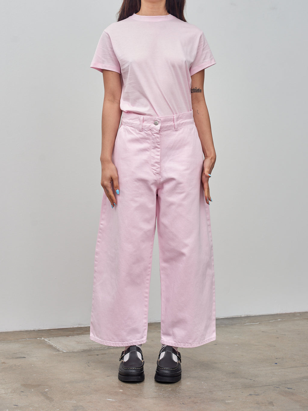Namu Shop - Studio Nicholson Wide Crop Pant - Miami Pink