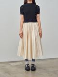 Namu Shop - Sara Lanzi Knitted Light Cotton T-Shirt - Black