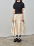 Namu Shop - Sara Lanzi Knitted Light Cotton T-Shirt - Black