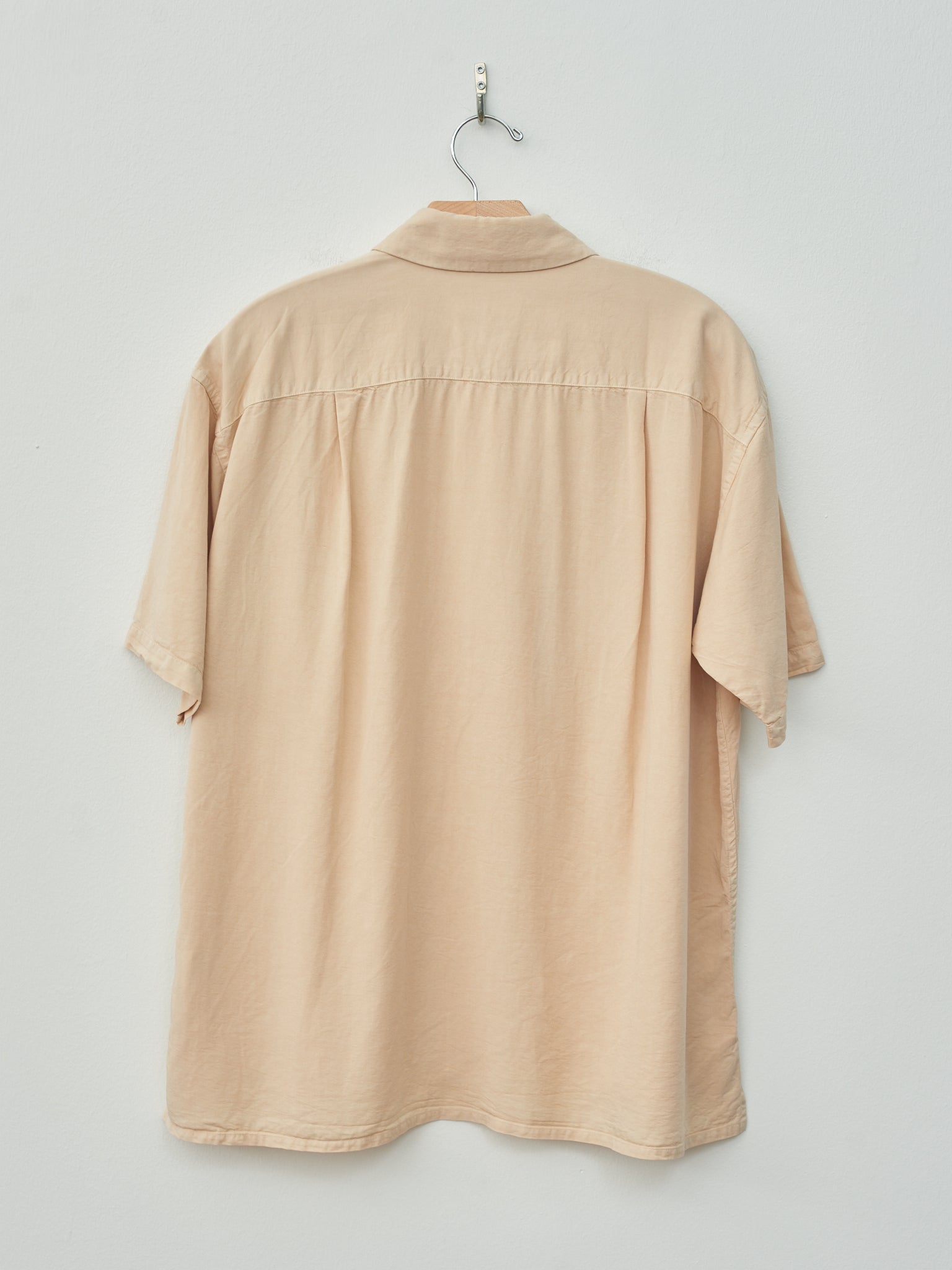 Namu Shop - ts(s) Garment Dye Round Flap Pocket S/S Shirt - Cream
