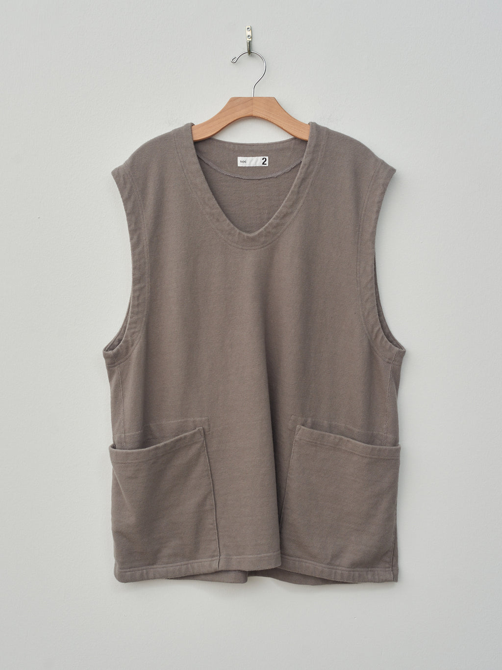 Namu Shop - ts(s) Soft Heavy Jersey Patch Pocket Vest - Gray