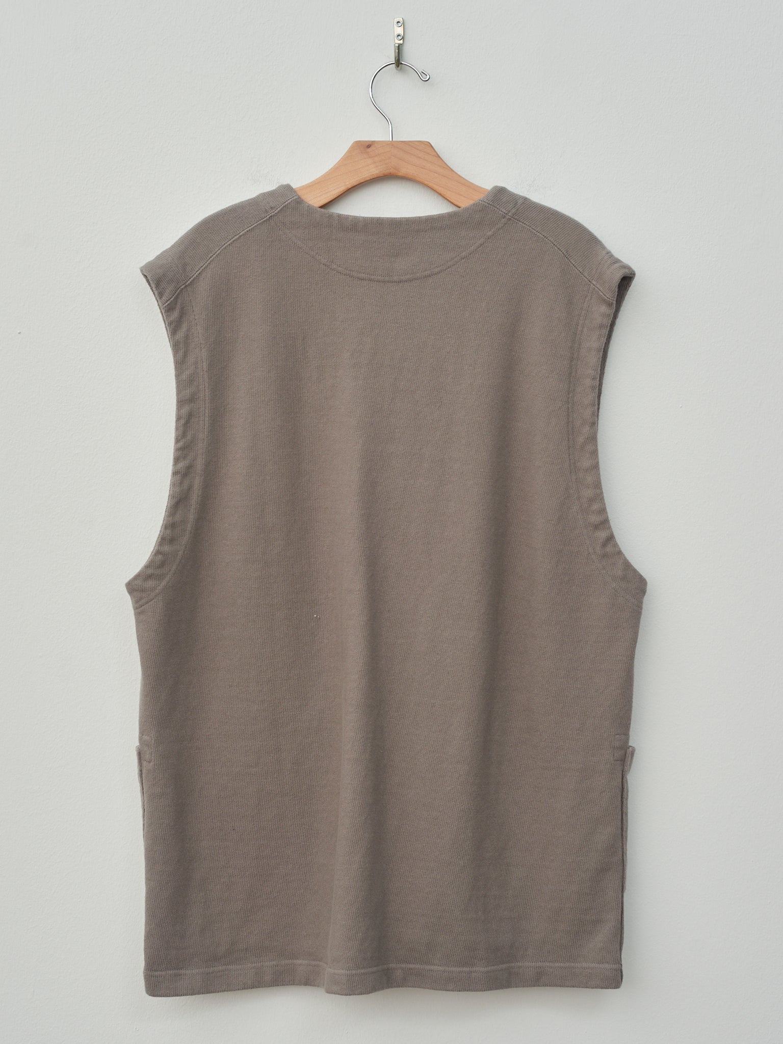 Namu Shop - ts(s) Soft Heavy Jersey Patch Pocket Vest - Gray