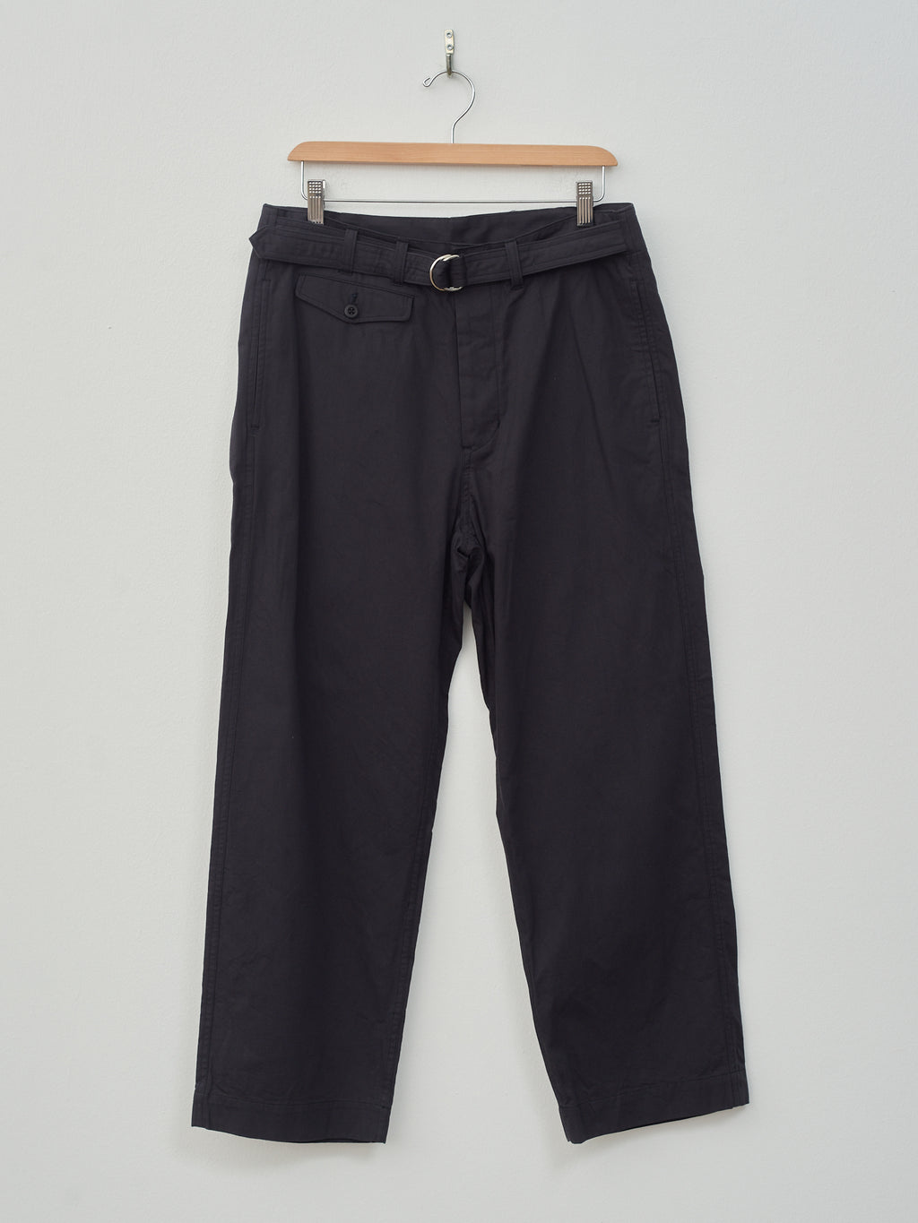 Namu Shop - ts(s) Cotton Slub D-Ring Belted Pants - Dark Navy