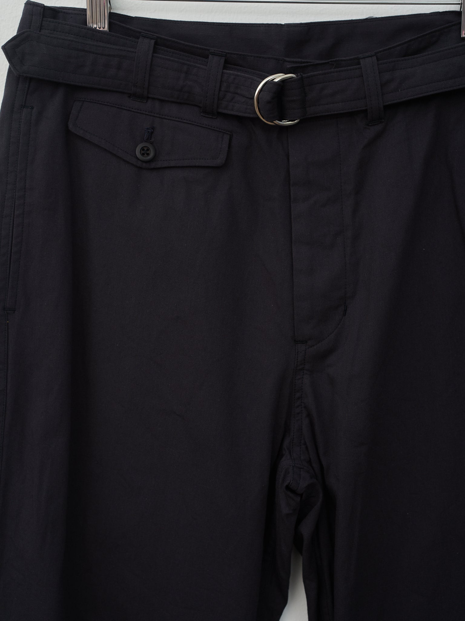Namu Shop - ts(s) Cotton Slub D-Ring Belted Pants - Dark Navy