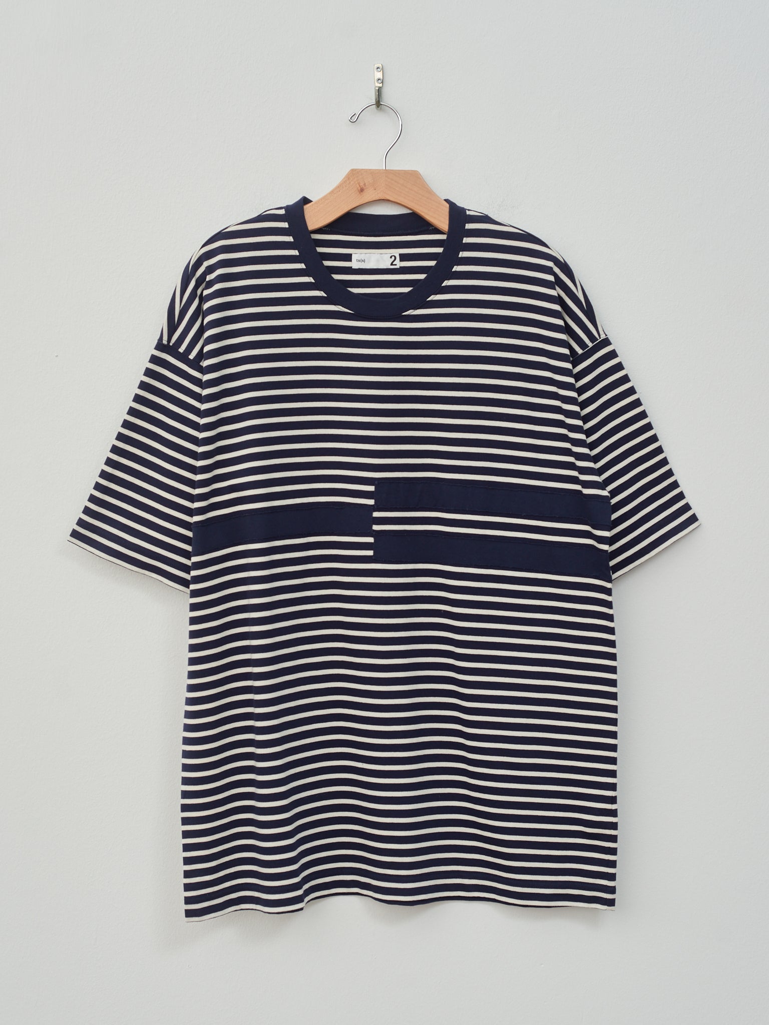 Namu Shop - ts(s) Horizontal Stripe Line T-Shirt - Navy