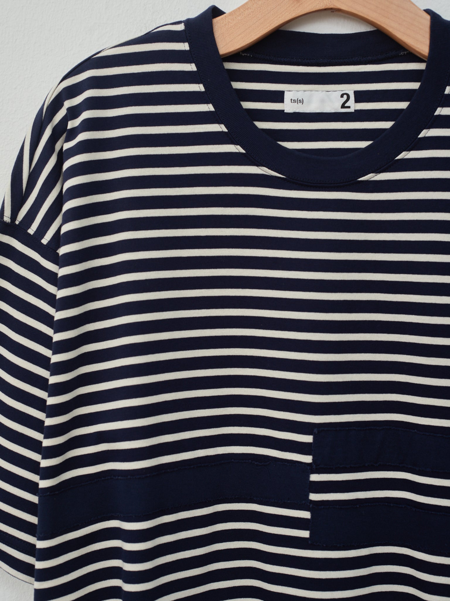 Namu Shop - ts(s) Horizontal Stripe Line T-Shirt - Navy