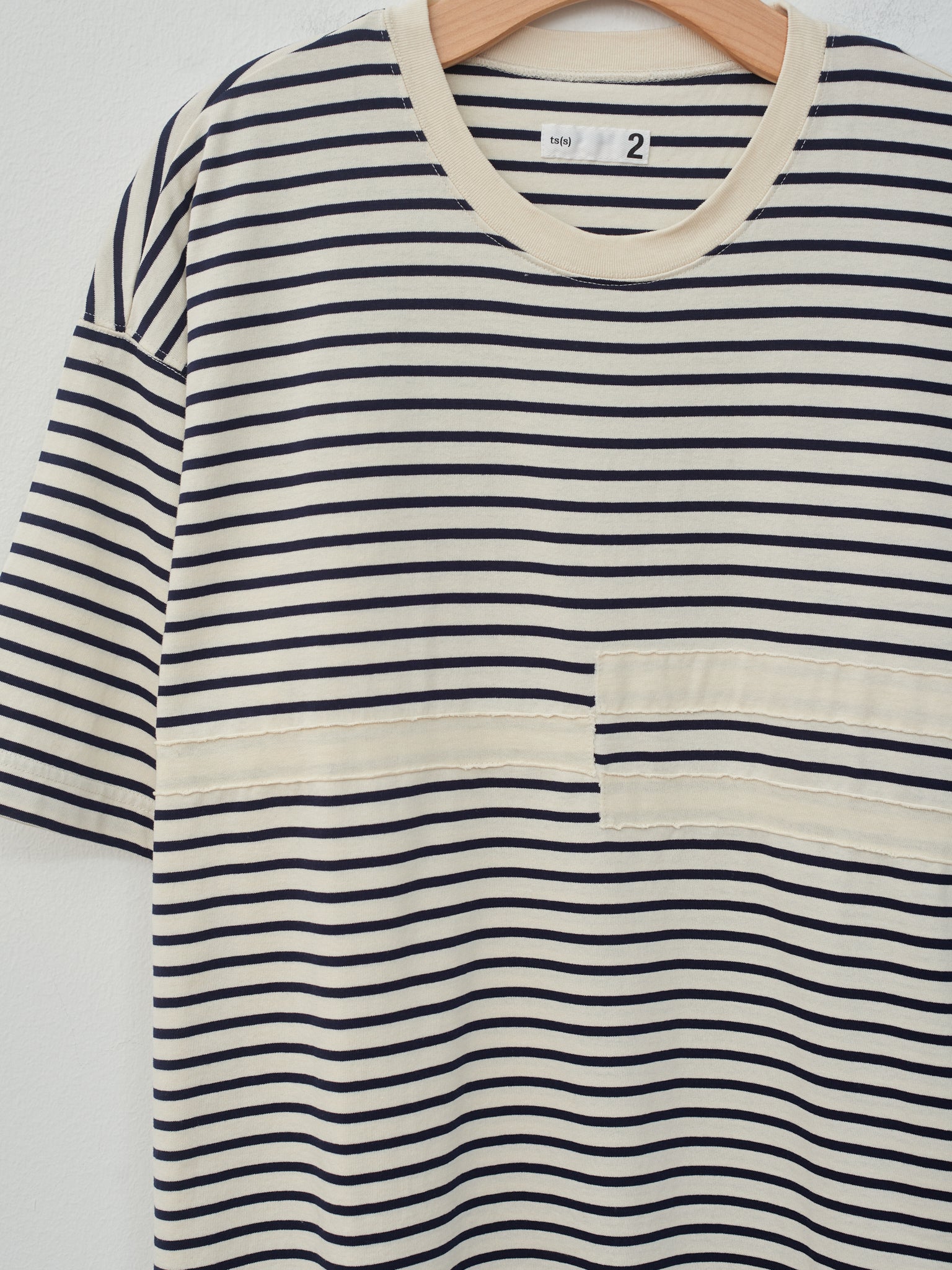 Namu Shop - ts(s) Horizontal Stripe Line T-Shirt - Natural