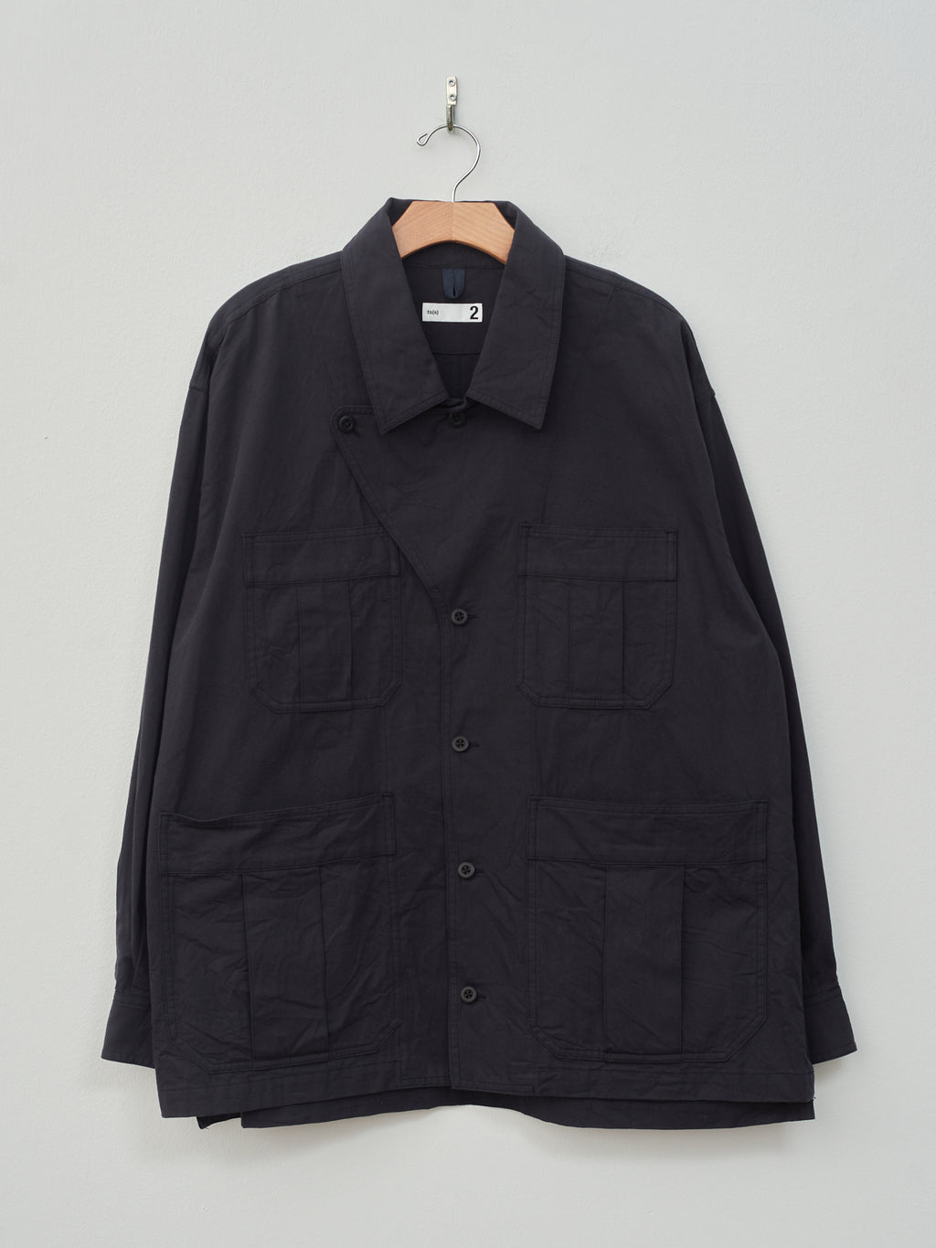 Namu Shop - ts(s) Cotton Slub Military Shirt Jacket - Dark Navy