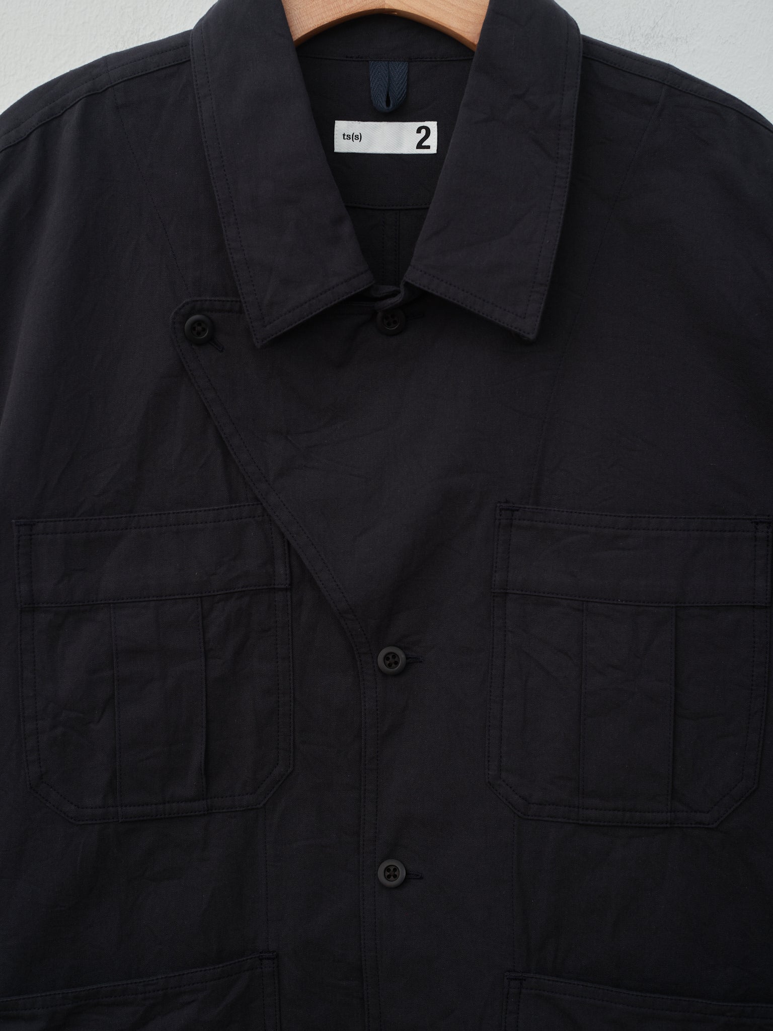 Namu Shop - ts(s) Cotton Slub Military Shirt Jacket - Dark Navy