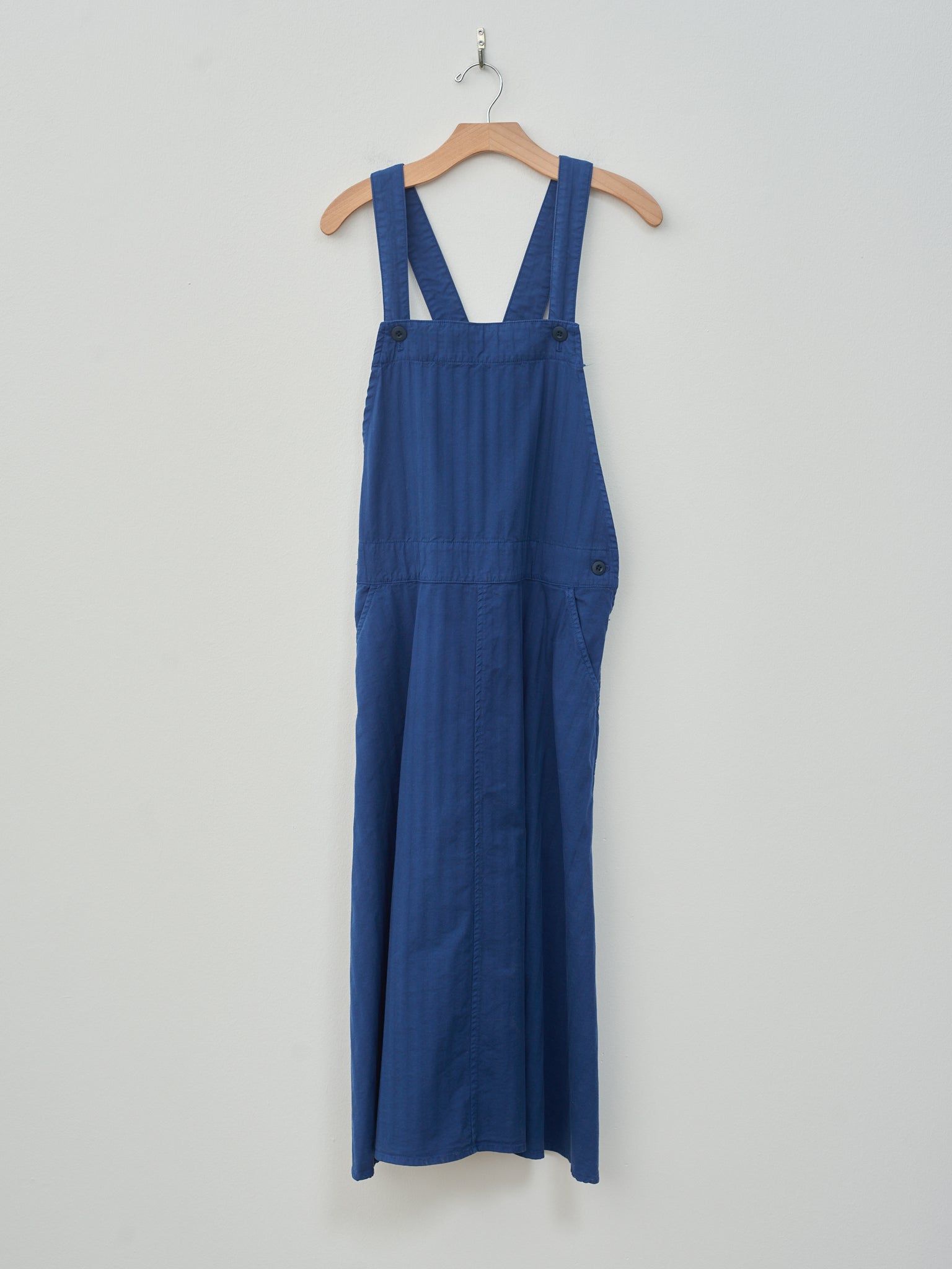 Namu Shop - ts(s) Garment Dyed Wide Herringbone Bib Overall Skirt - Royal