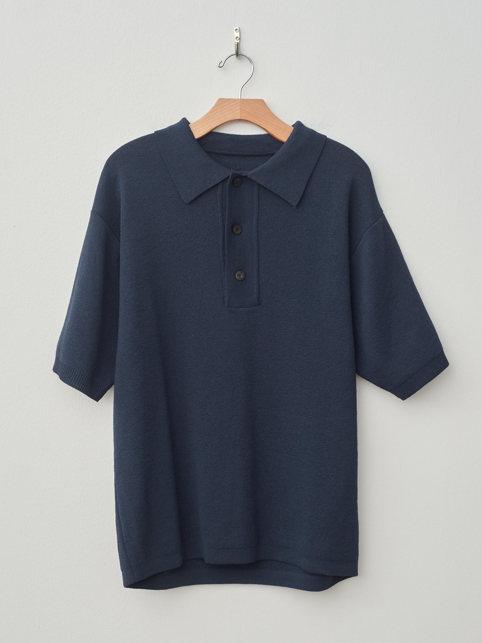 Namu Shop - Document Hanji Polo Sweater - Navy