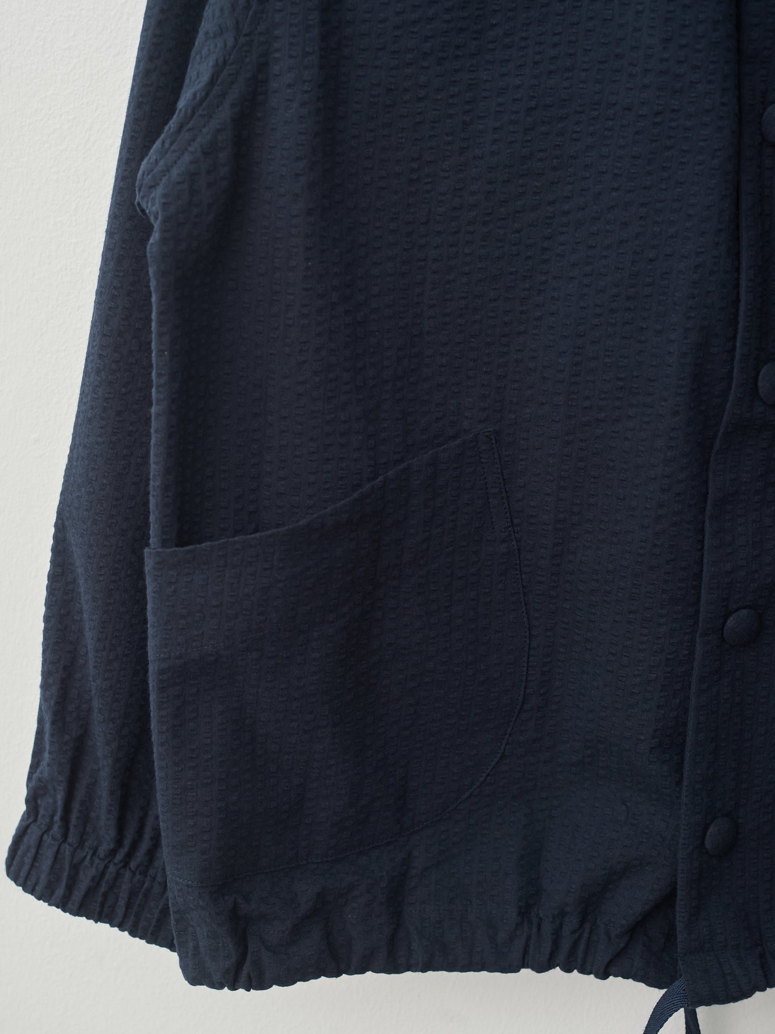 Namu Shop - Document Cotton Seersucker Coach Jacket - Dark Navy