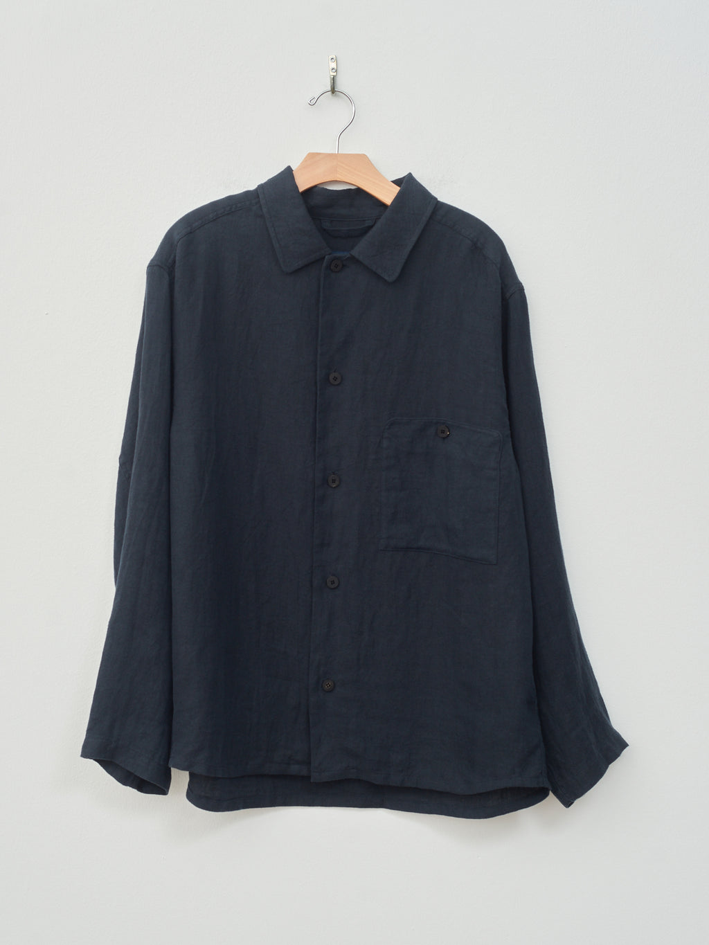 Namu Shop - Document Linen French Shirt - Navy