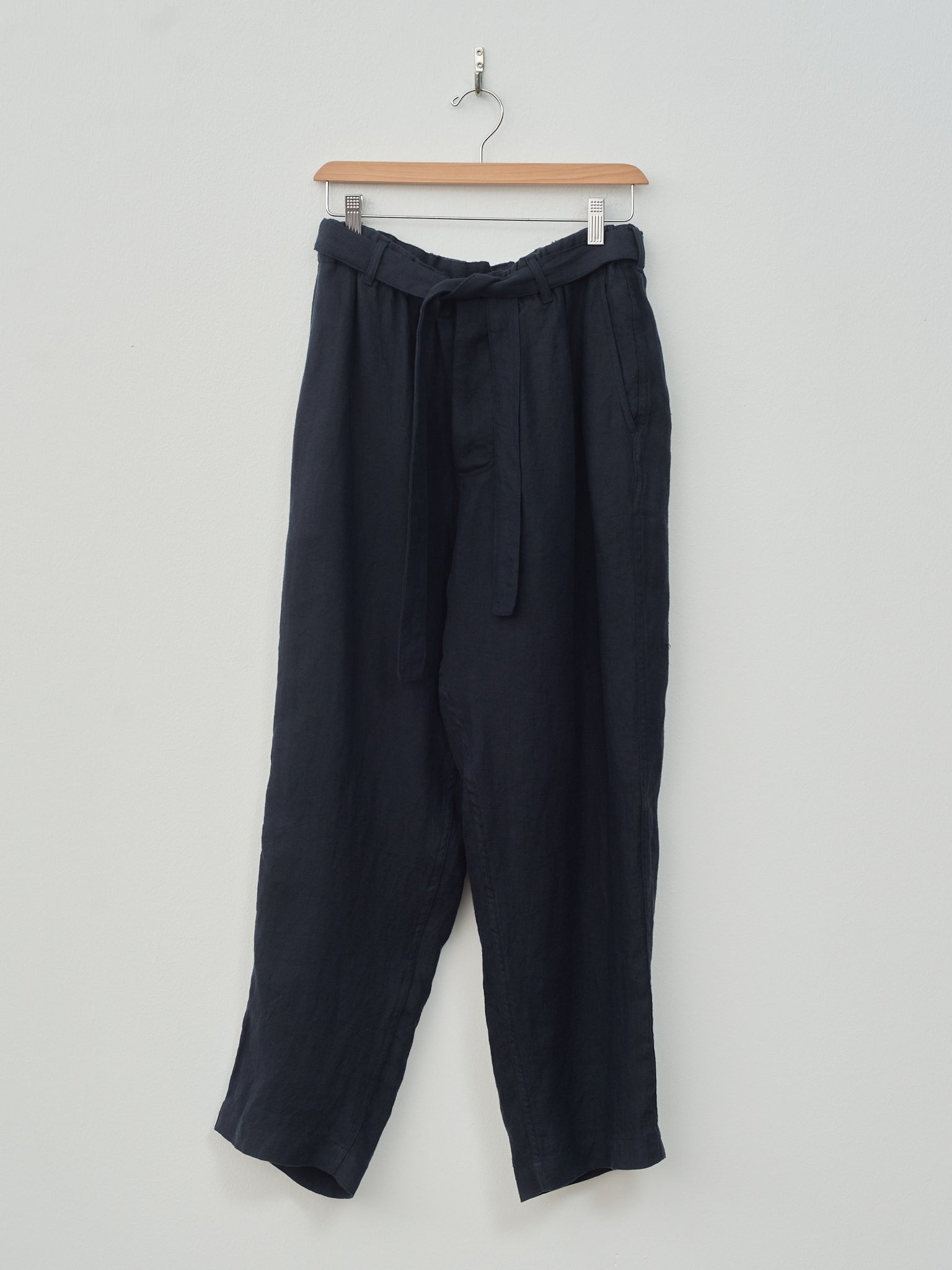 Namu Shop - Document Linen Relaxed Pants - Navy