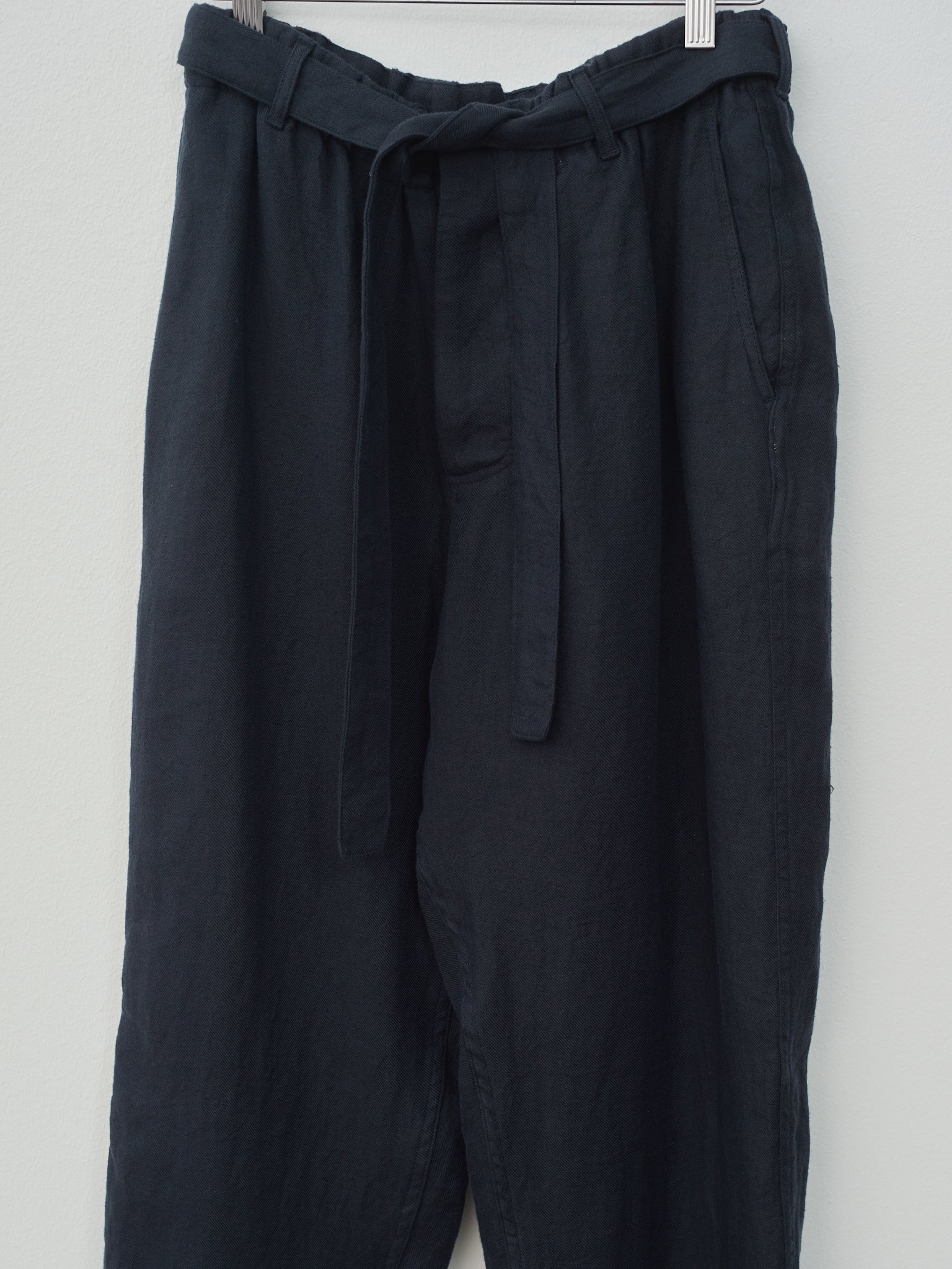 Namu Shop - Document Linen Relaxed Pants - Navy