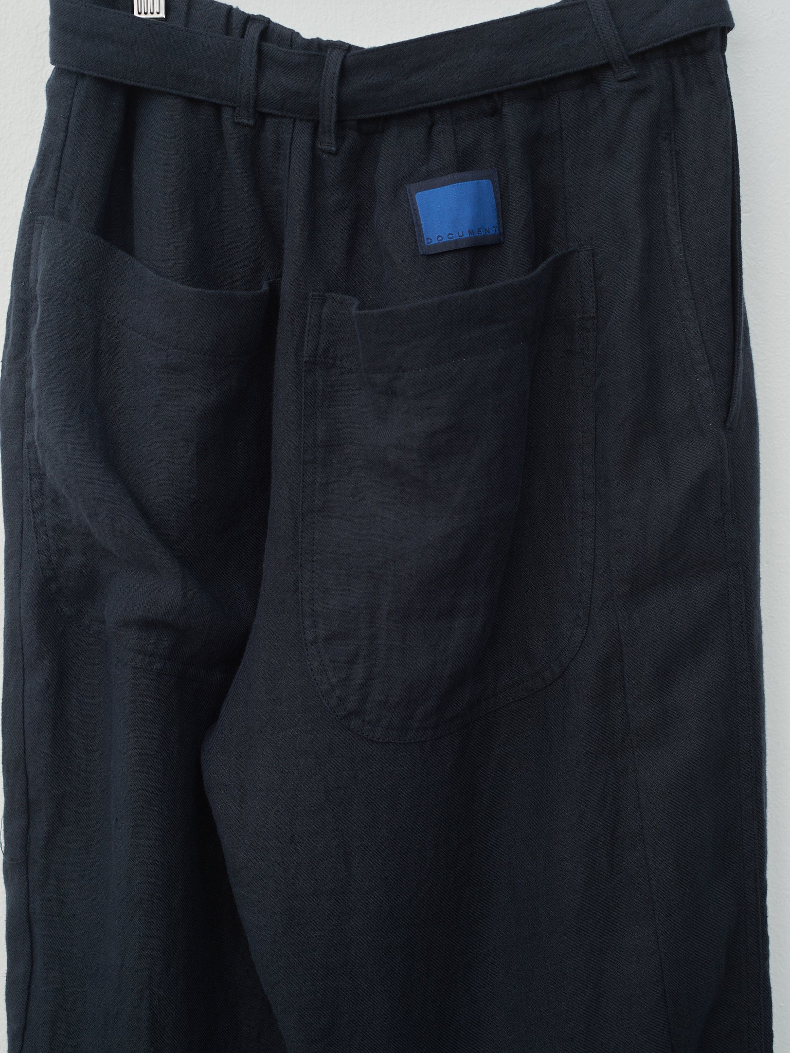 Namu Shop - Document Linen Relaxed Pants - Navy