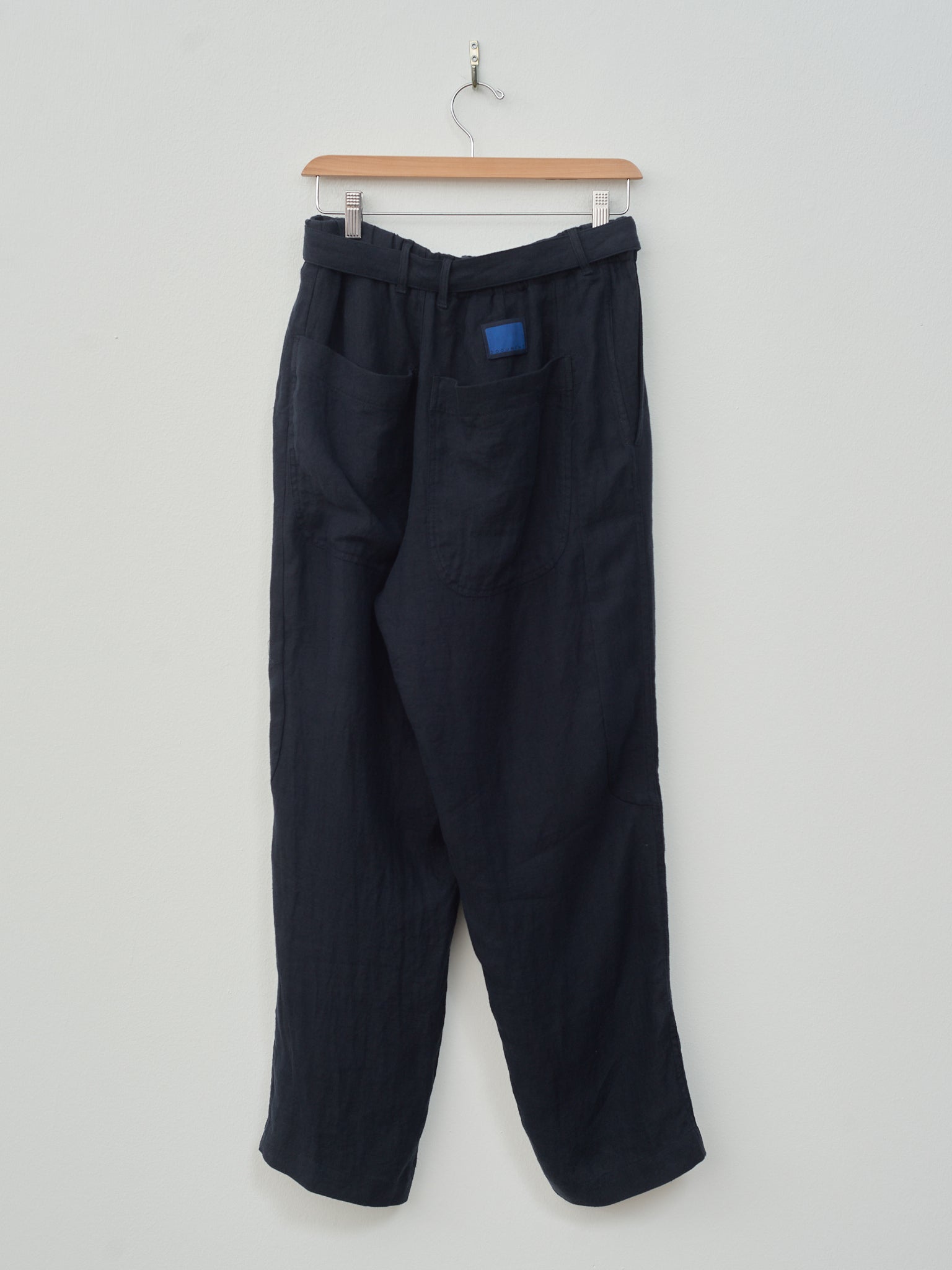 Namu Shop - Document Linen Relaxed Pants - Navy