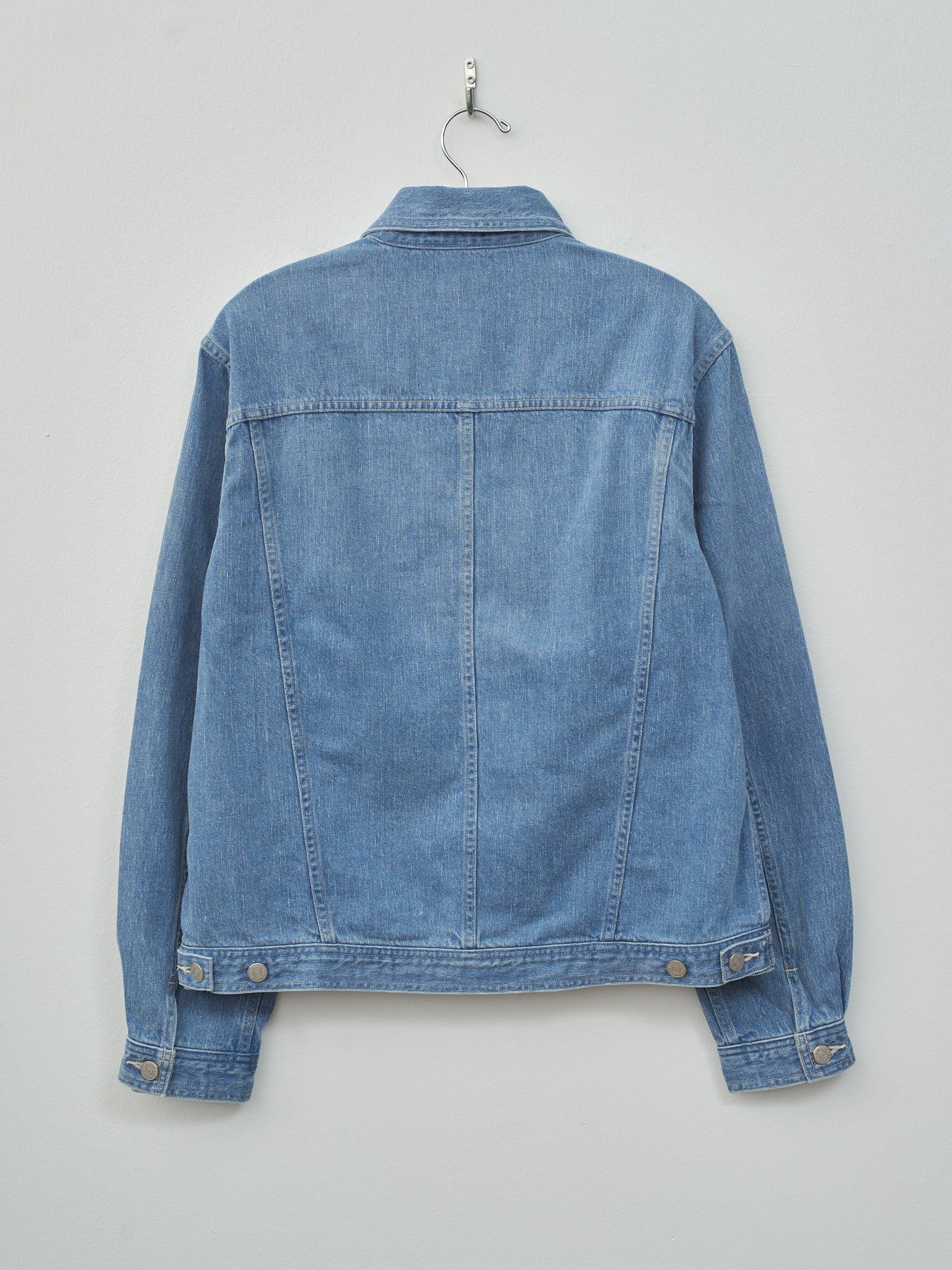 Namu Shop - Auralee Selvedge Faded Light Denim Blouson - Light Indigo