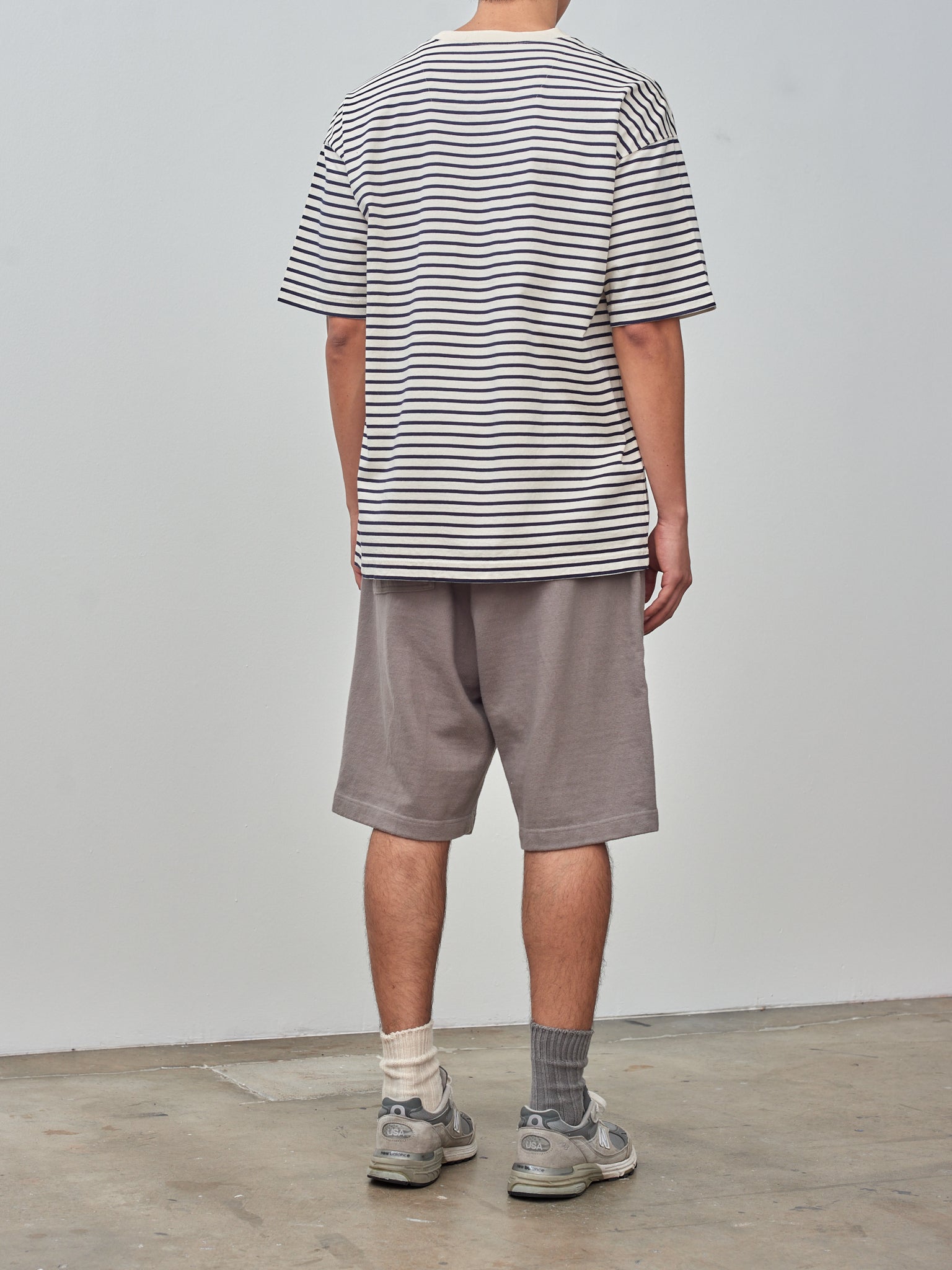 Namu Shop - ts(s) Horizontal Stripe Line T-Shirt - Natural