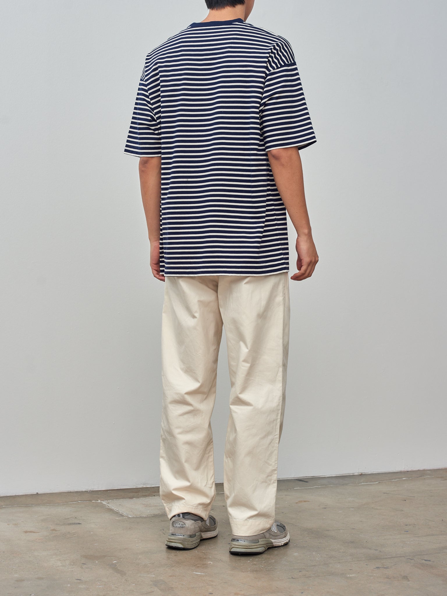 Namu Shop - ts(s) Horizontal Stripe Line T-Shirt - Navy