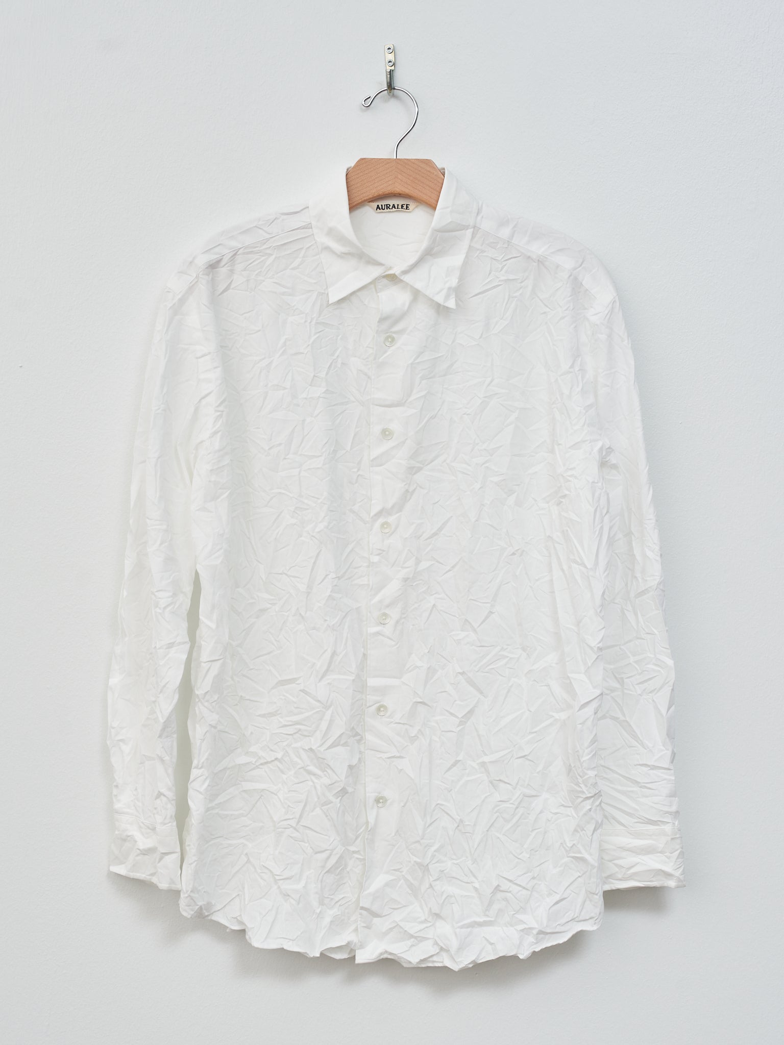 Namu Shop - Auralee Wrinkled Washed Finx Twill Shirt - White