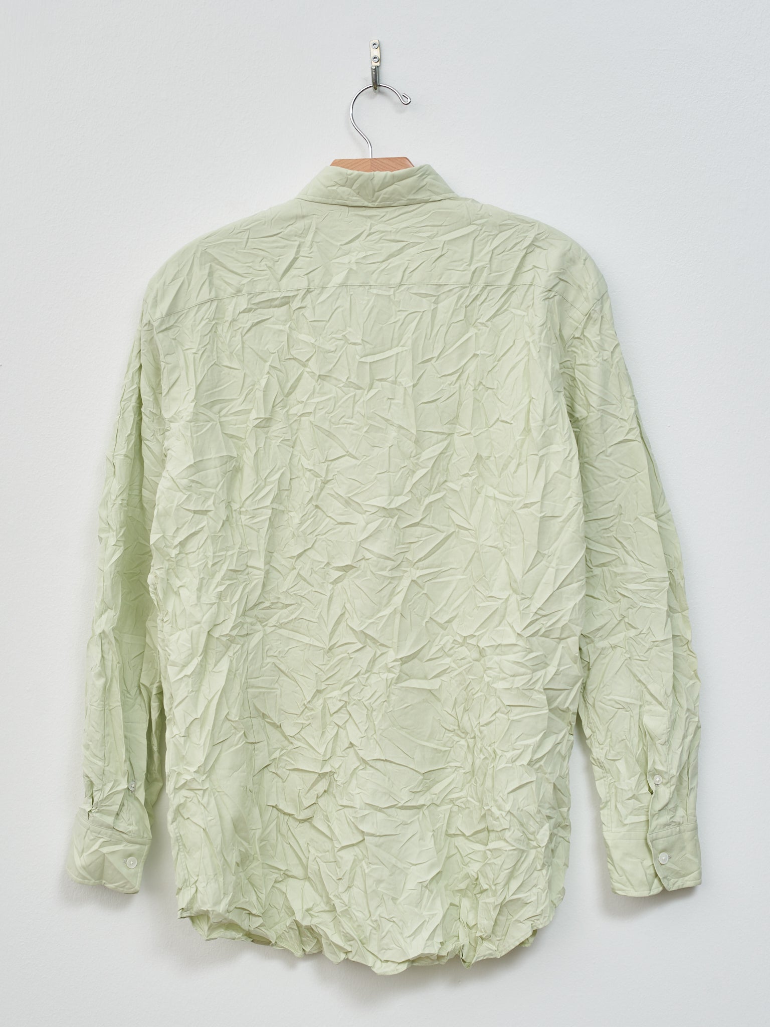 Namu Shop - Auralee Wrinkled Washed Finx Twill Shirt - Light Green