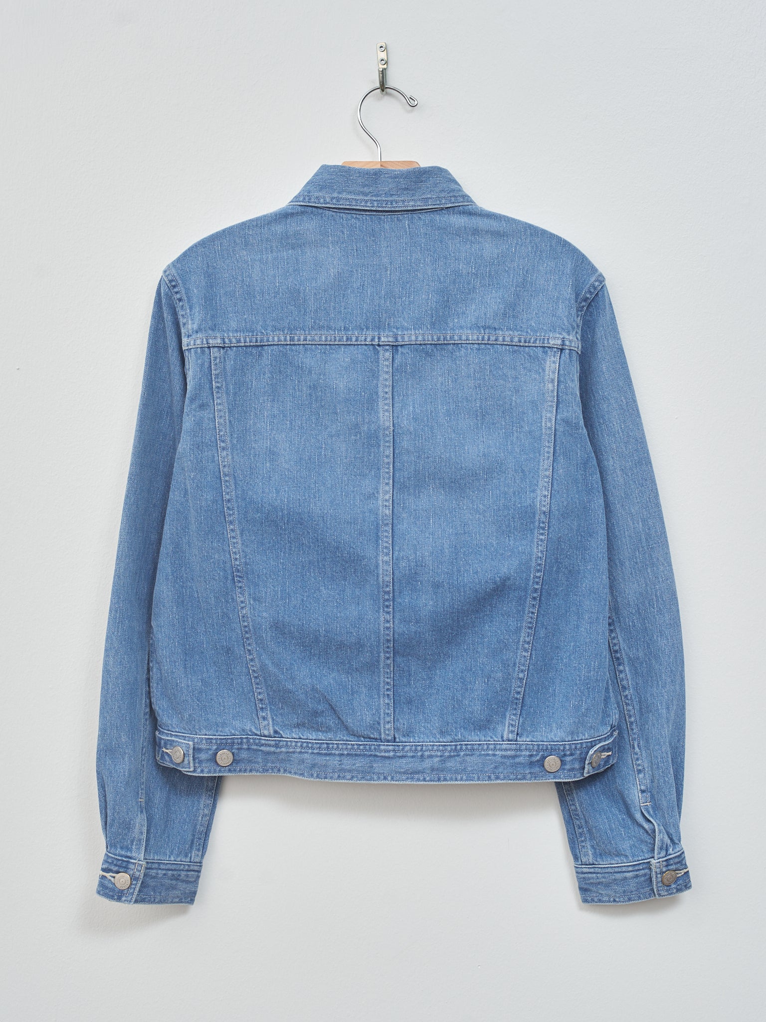 Namu Shop - Auralee Selvedge Faded Light Denim Blouson - Light Indigo