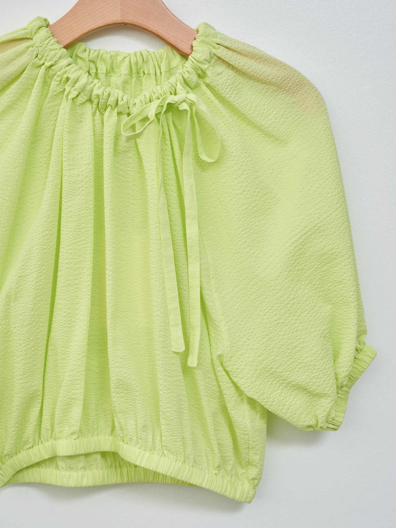 Namu Shop - Sayaka Davis Balloon Blouse - Acid Lime