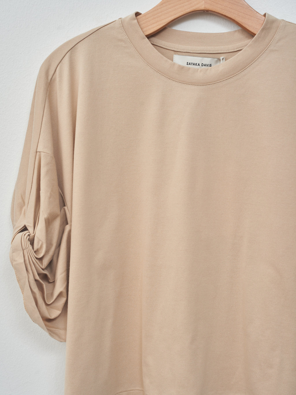 Namu Shop - Sayaka Davis Twisted Sleeve Tee - Biscotti