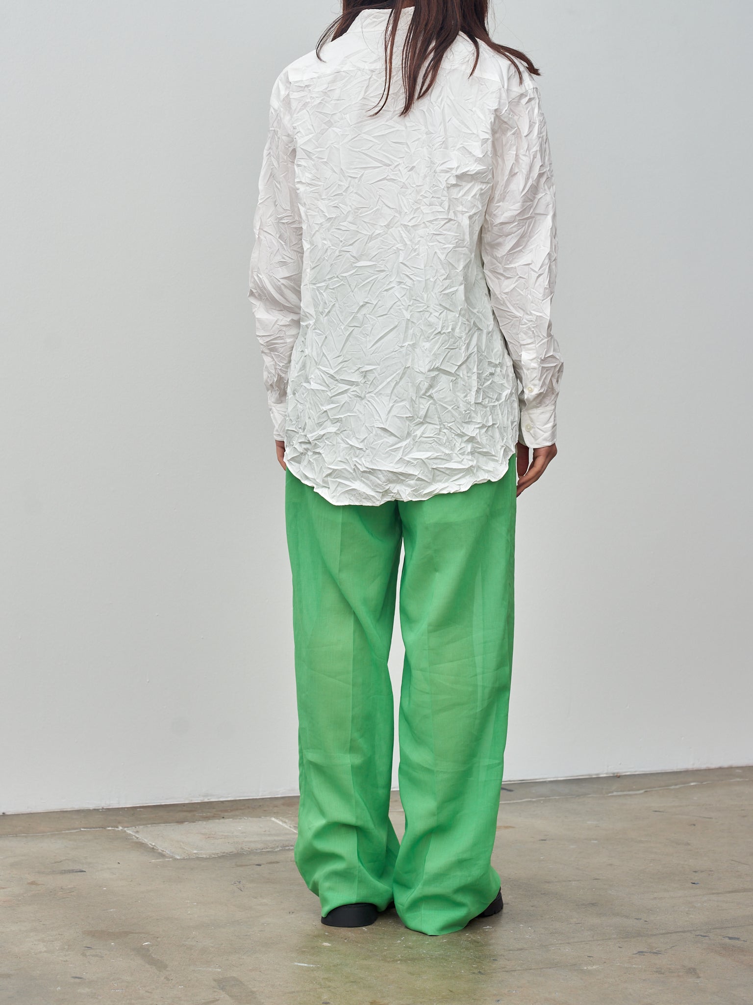 Namu Shop - Auralee Wrinkled Washed Finx Twill Shirt - White