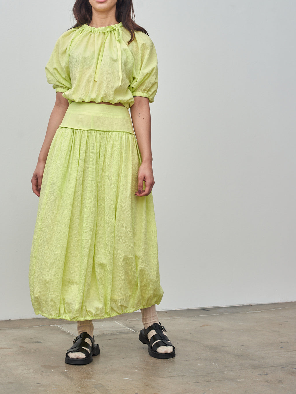 Namu Shop - Sayaka Davis Balloon Skirt - Acid Lime