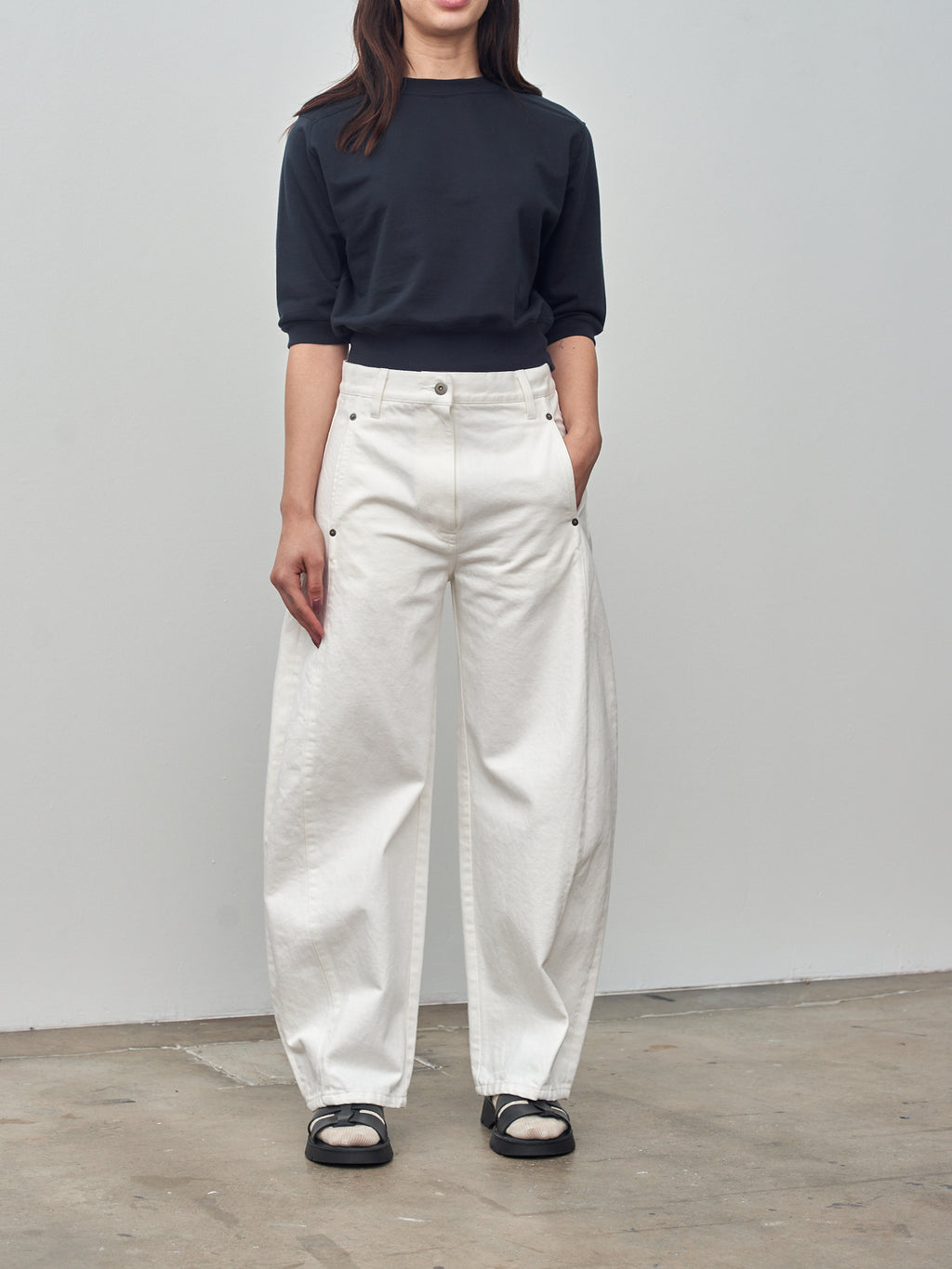Namu Shop - Sayaka Davis Barrel Pants - Off White