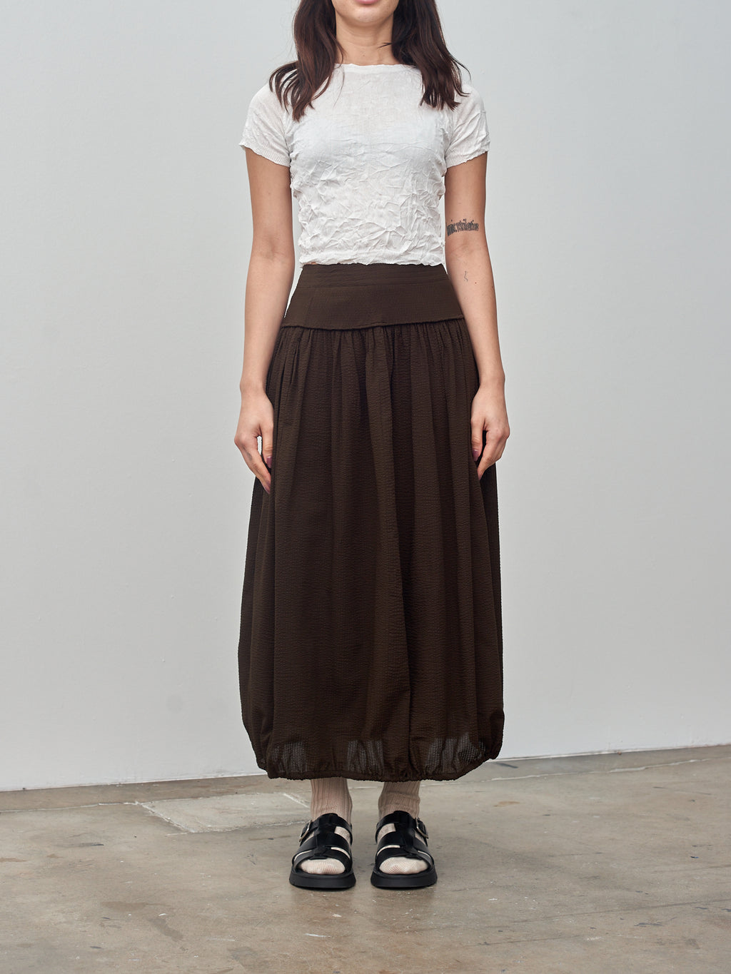 Namu Shop - Sayaka Davis Balloon Skirt - Chocolate