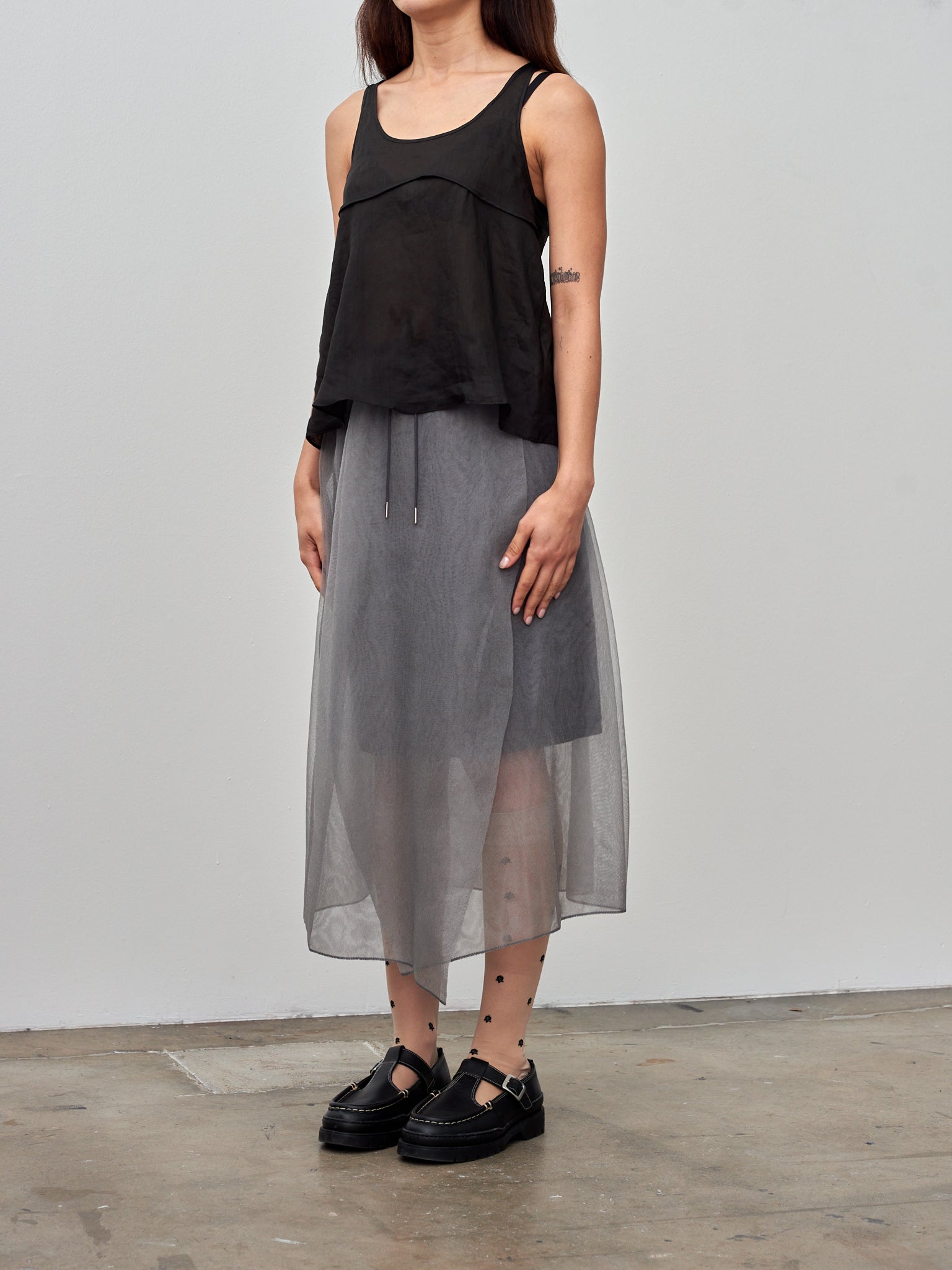 Namu Shop - Sayaka Davis Sheer Tank Top - Black