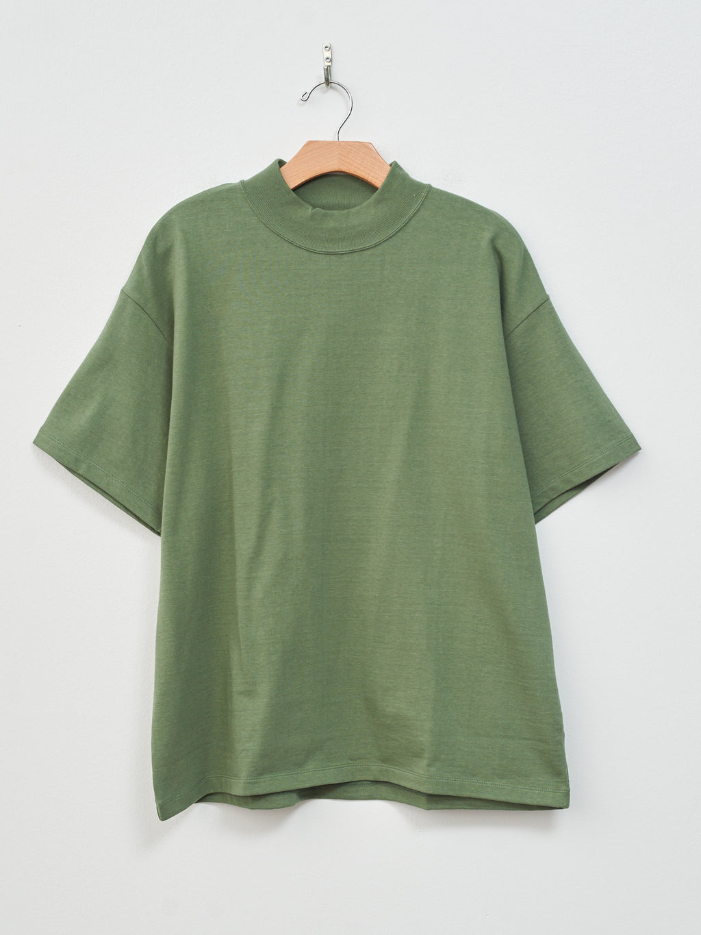 Namu Shop - Yoko Sakamoto Mock Neck T-Shirt - Heather Green