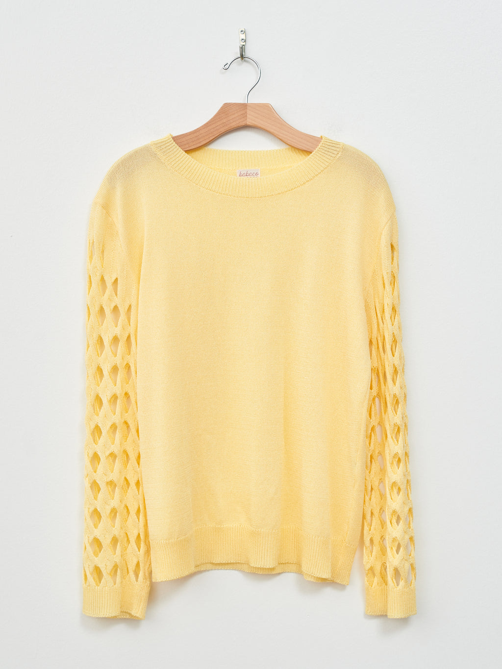 Namu Shop - Babaco Cable Sleeve Pullover - Cream Yellow