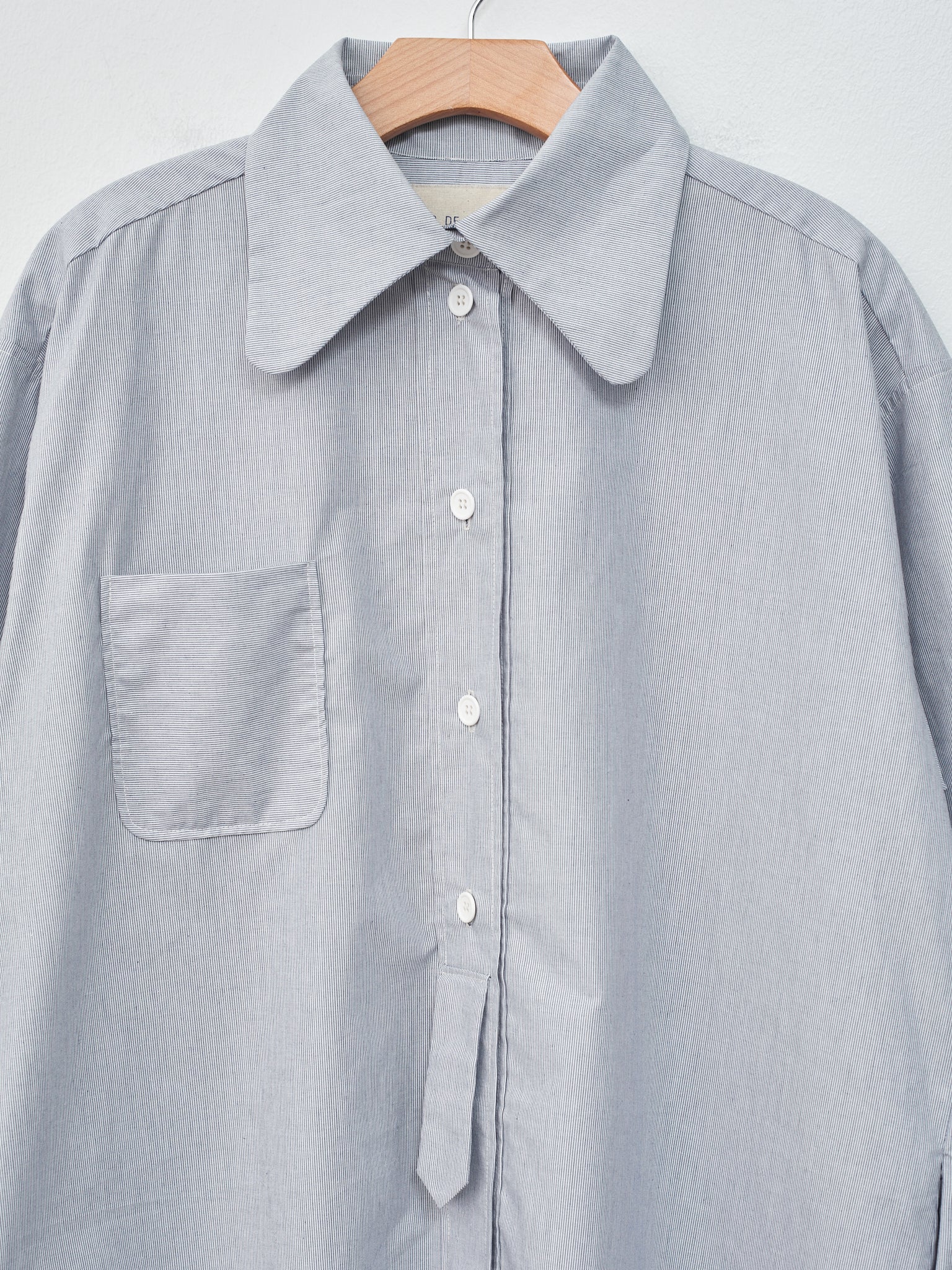 Namu Shop - Studio de Lostanges Long Collar Dress - Blue Stripe