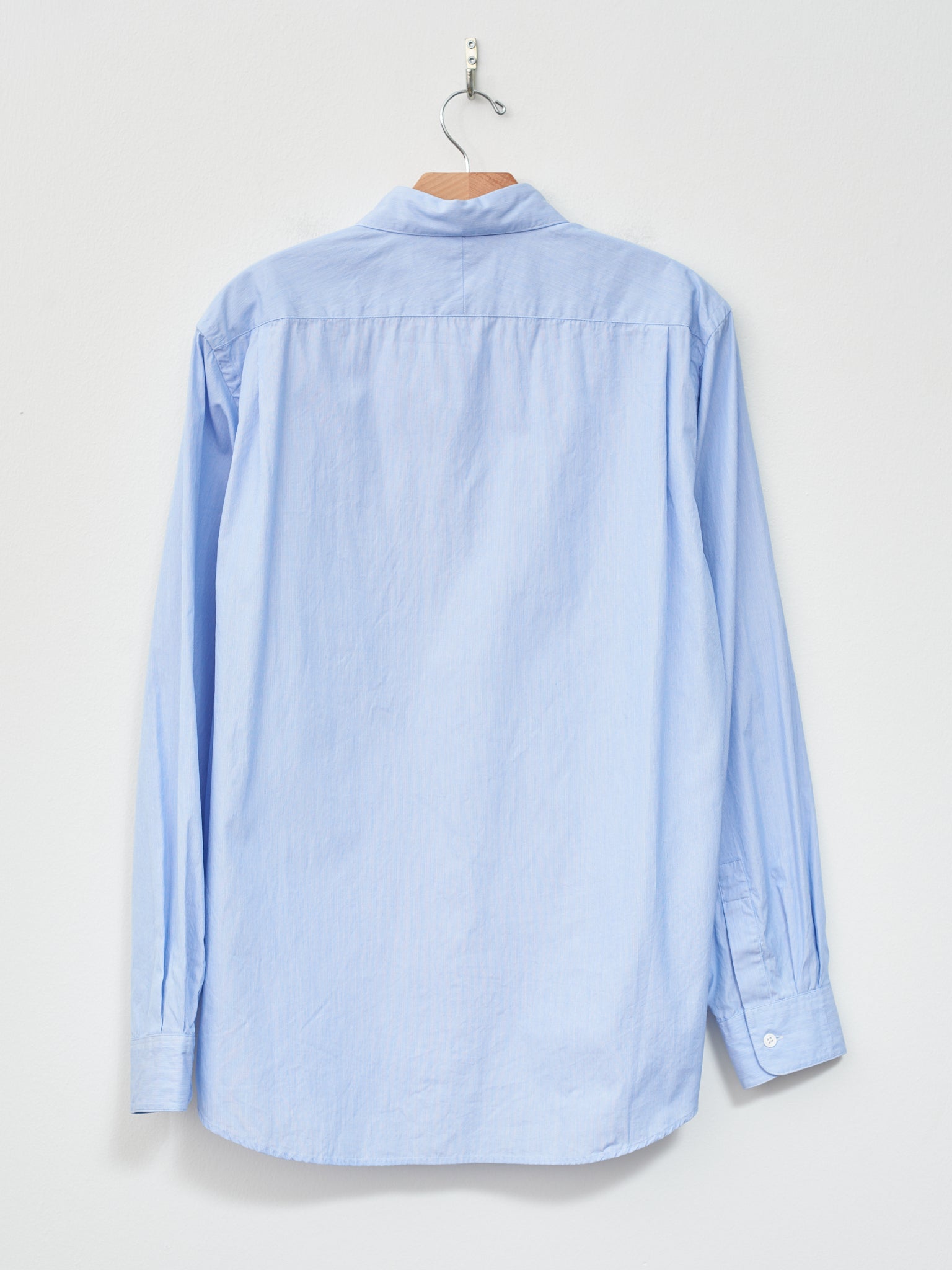 Namu Shop - SH Shirt Regular Collar Shirt - Light Blue Stripe