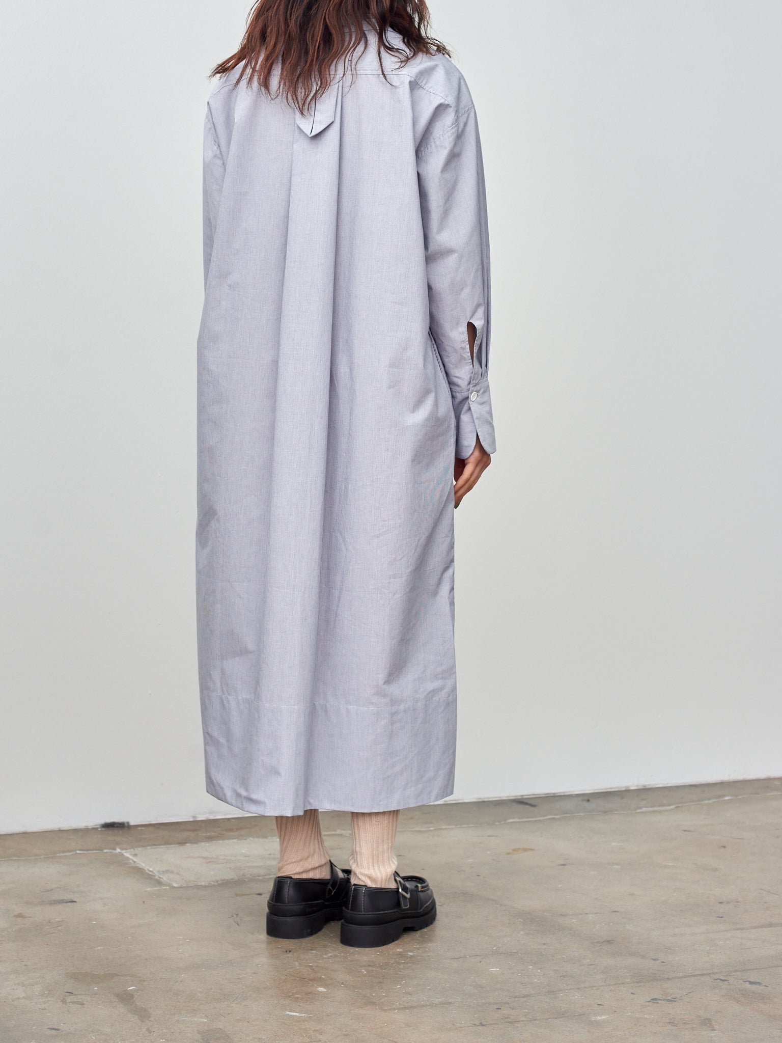 Namu Shop - Studio de Lostanges Long Collar Dress - Blue Stripe